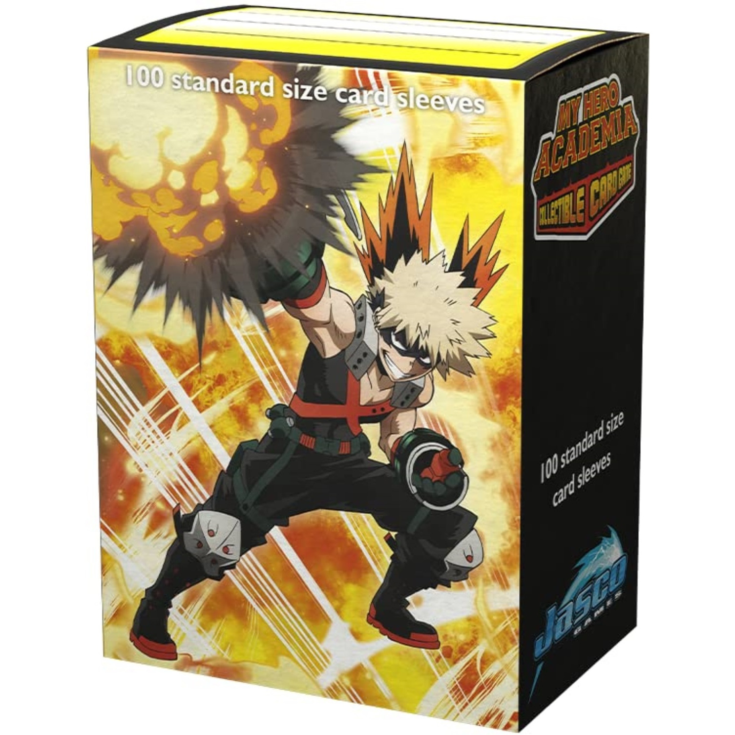 Arcane Tinmen Dragon Shield Sleeves - Matte Art My Hero Academia Bakugo Explode 100 CT - MTG Card Sleeves are Smooth & Tough - Compatible with Pokemon, MHA CCG & Magic The Gathering Cards (AT-16036)