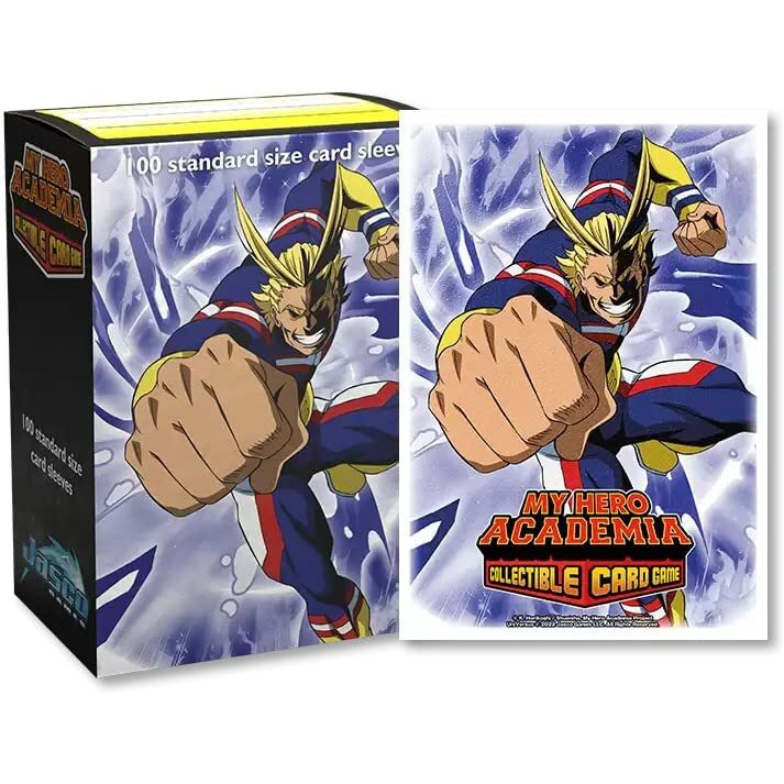 Arcane Tinmen Dragon Shield Sleeves - Matte Art My Hero Academia All Might Punch 100 CT - MTG Card Sleeves - Compatible with Pokemon, MHA CCG & Magic The Gathering Cards (AT-16035)