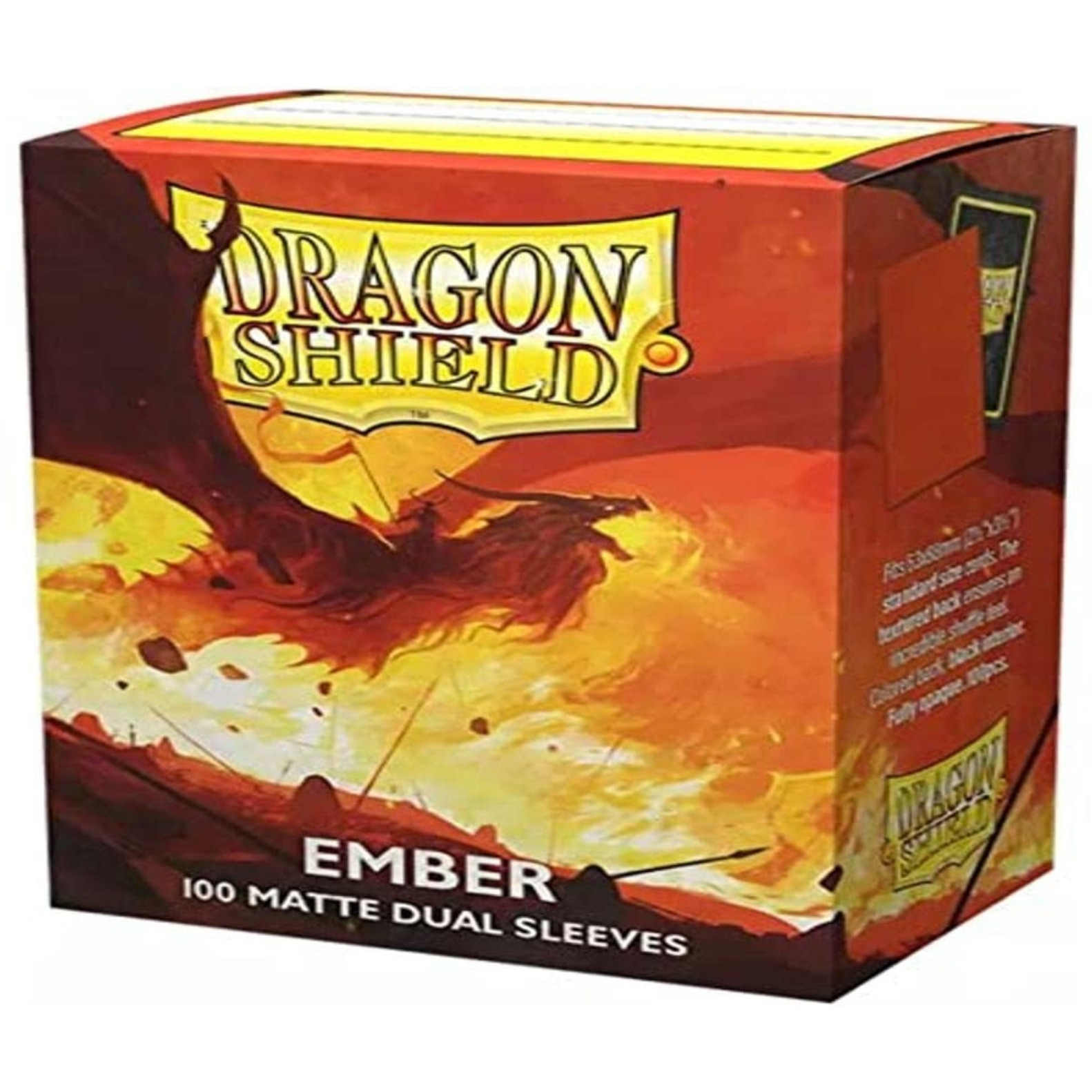 Arcane Tinmen Dragon Shield - Matte Dual Ember Alaric Revolution Kindlerh (Orange) 100 CT Standard Size - MTG Card Sleeves - Compatible with Pokemon & Magic The Gathering Card Sleeves (AT-15054)