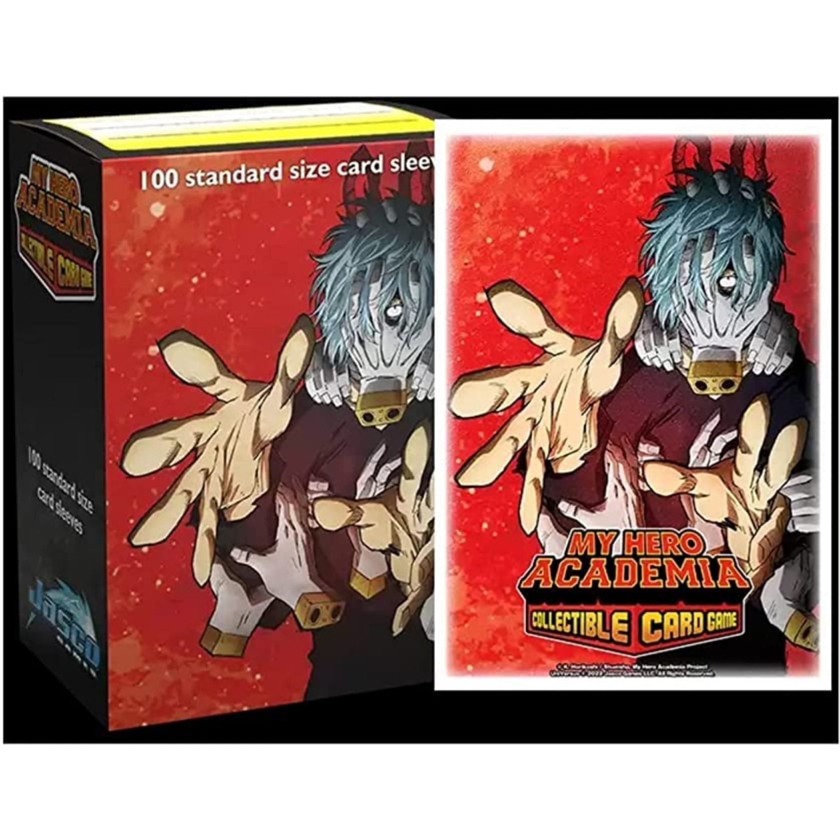 Arcane Tinmen Dragon Shield Sleeves - Matte Art My Hero Academia Shigaraki 100 CT - MTG Card Sleeves are Smooth & Tough - Compatible with Pokemon, MHA CCG & Magic The Gathering Cards (AT-16037)