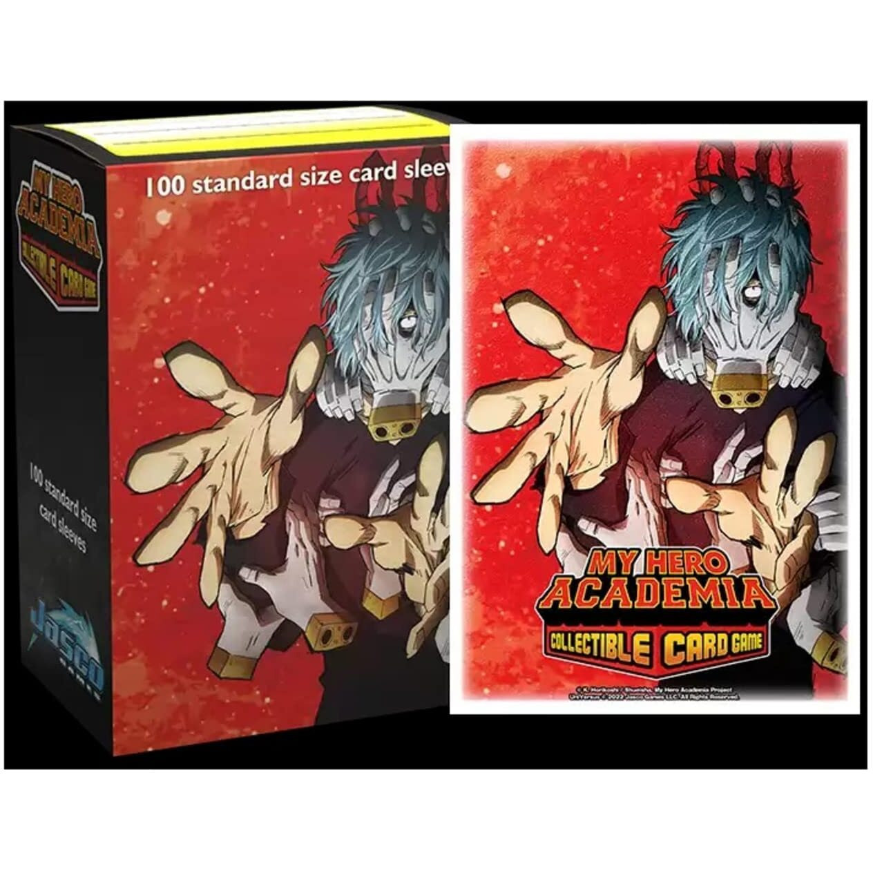 Arcane Tinmen Dragon Shield Sleeves - Matte Art My Hero Academia Shigaraki 100 CT - MTG Card Sleeves are Smooth & Tough - Compatible with Pokemon, MHA CCG & Magic The Gathering Cards (AT-16037)