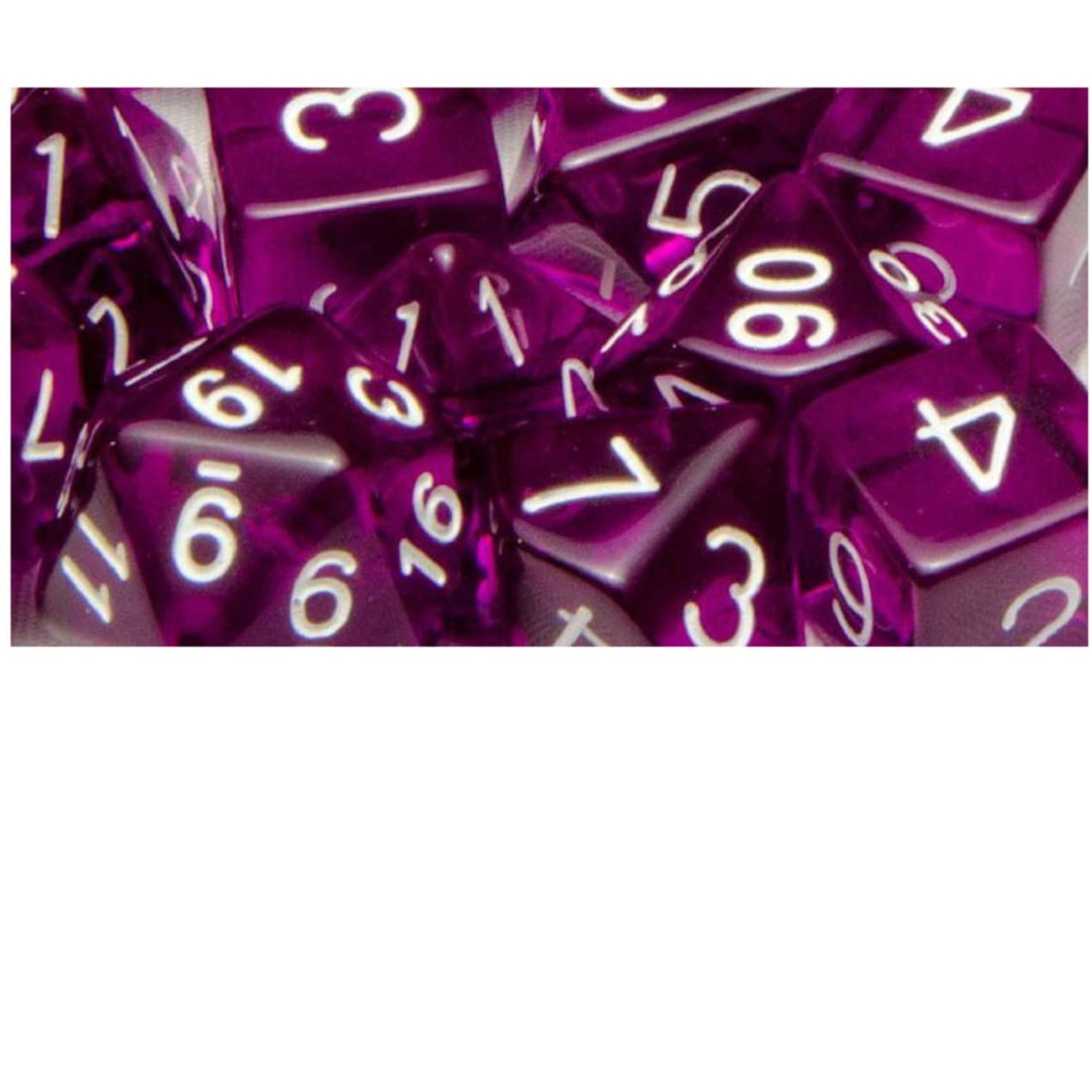 R4I Dice w/Arch'd4 Translucent - Dark Purple w/White (15)