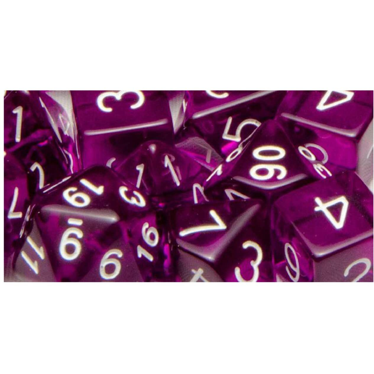 R4I Dice w/Arch'd4 Translucent - Dark Purple w/White (15)