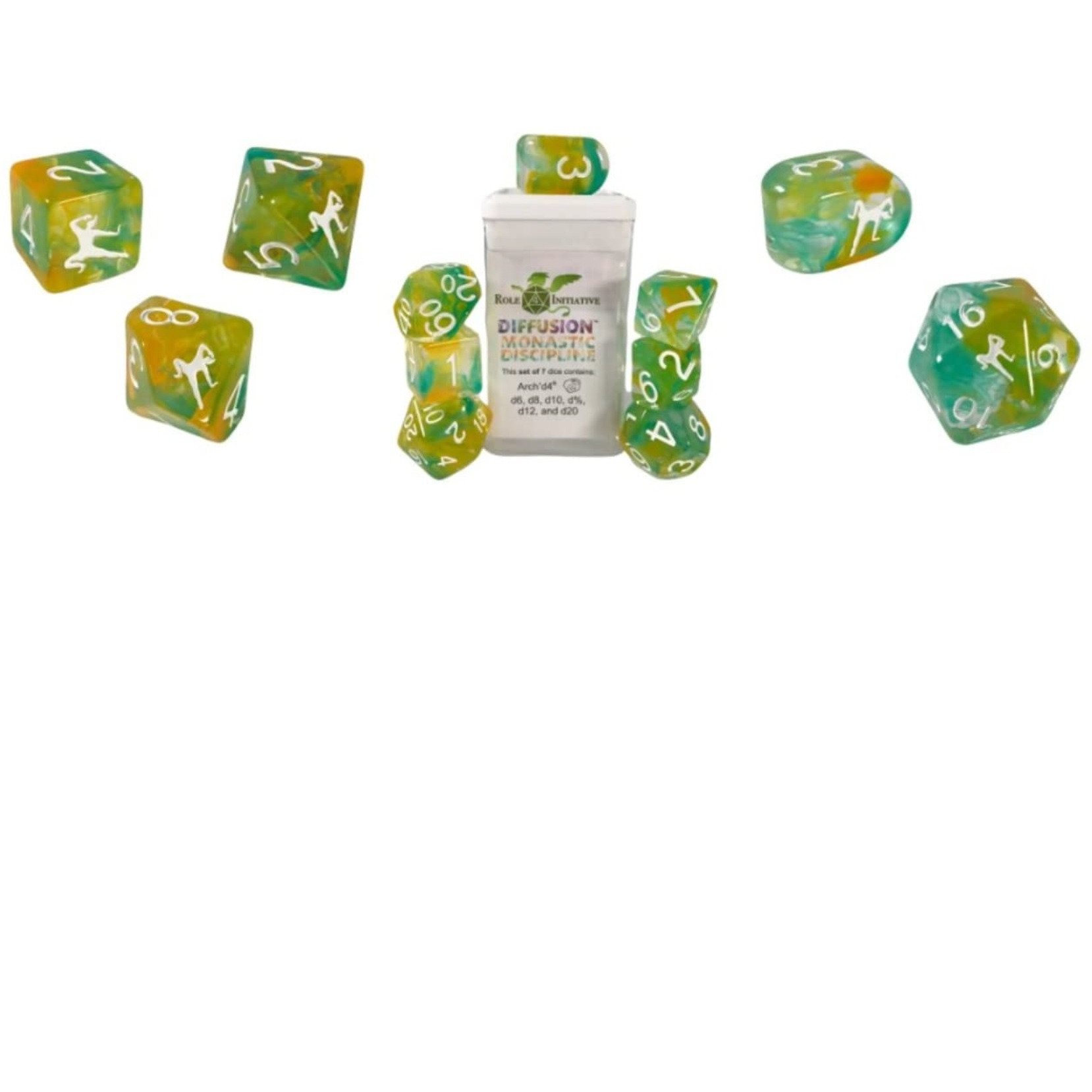 Role 4 Initiative Diffusion Poly Set - Monastic Discipline w/Class Symbols (7)
