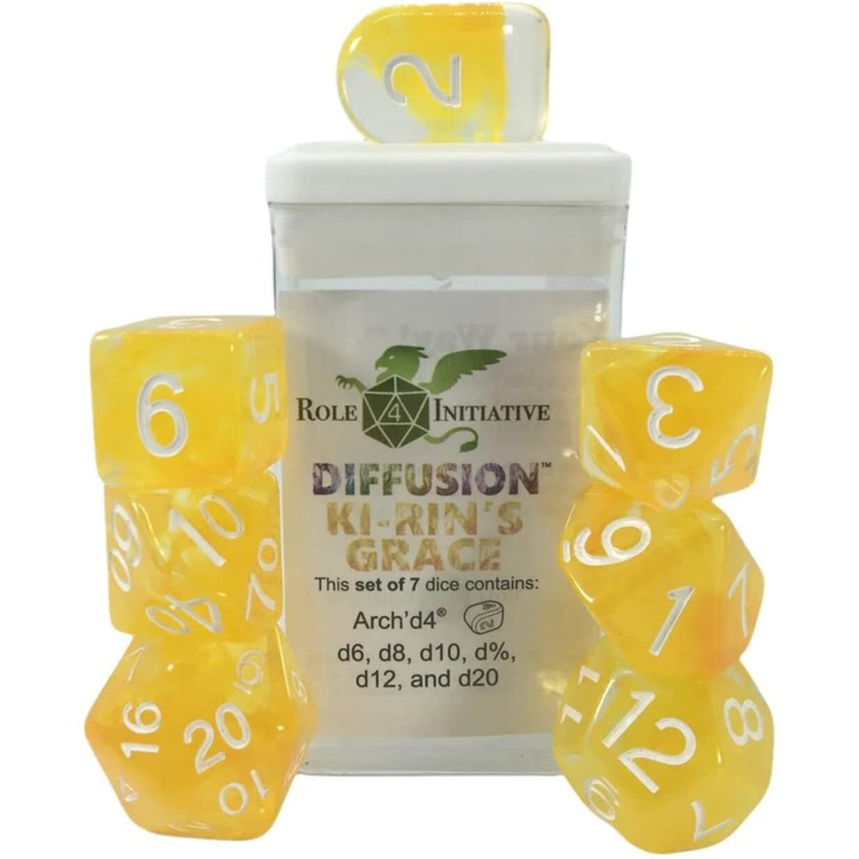Role 4 Initiative Diffusion Poly Set - Ki-Rin's Grace w/Numbers (7)