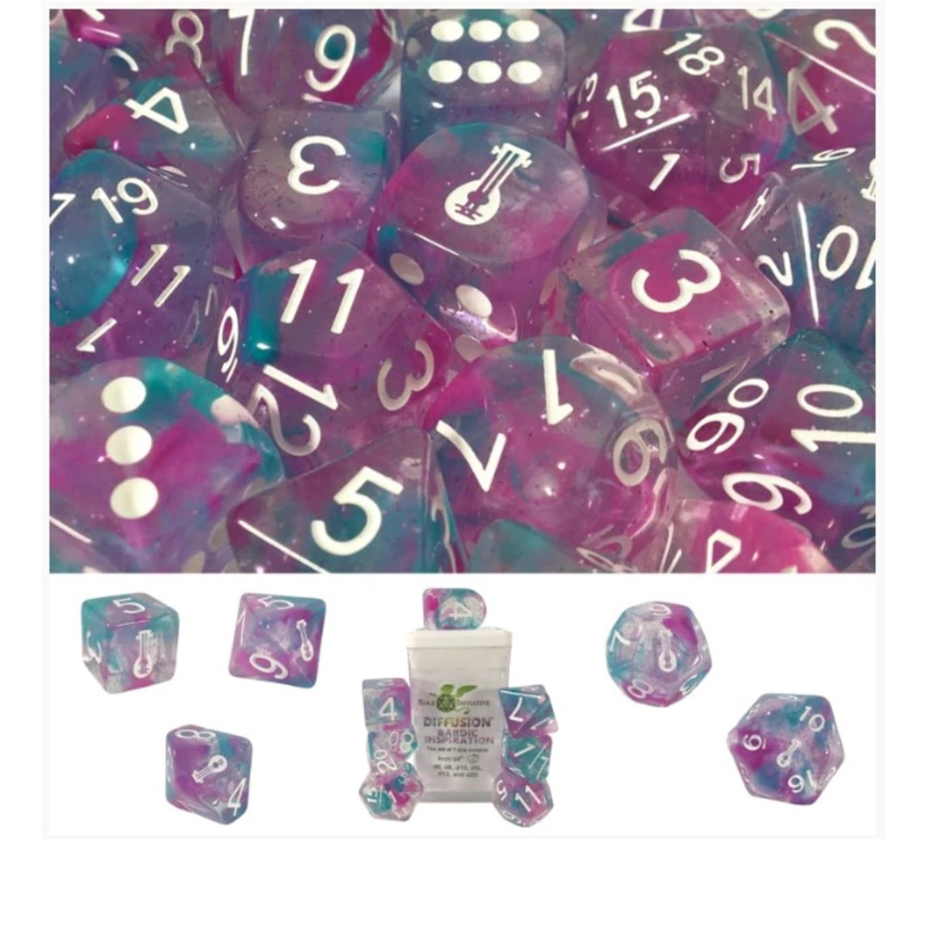 Diffusion Poly Set - Bardic Inspiration w/Class Symbol (15)