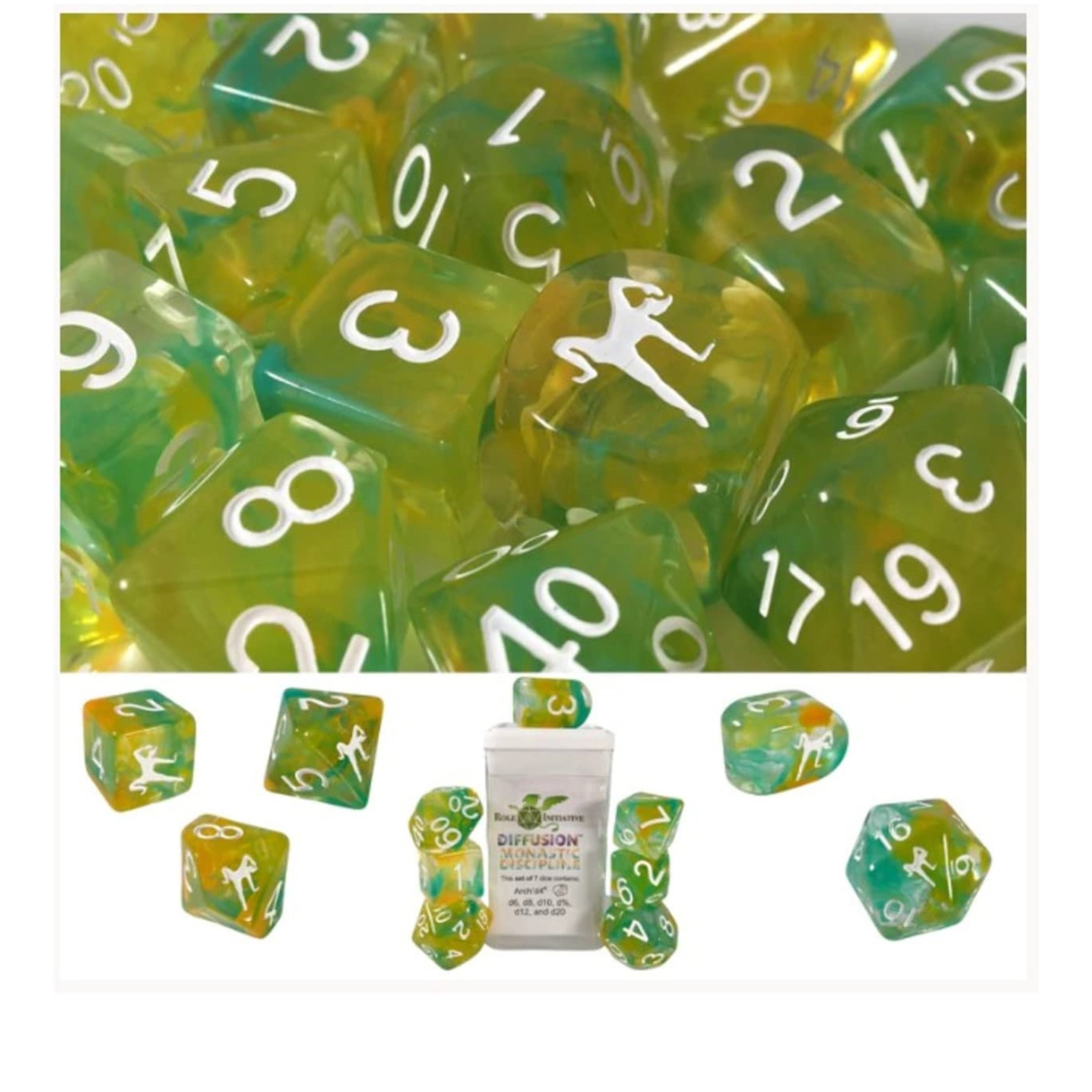 Role 4 Initiative Diffusion Poly Set - Monastic Tradition w/Class Symbol (15)