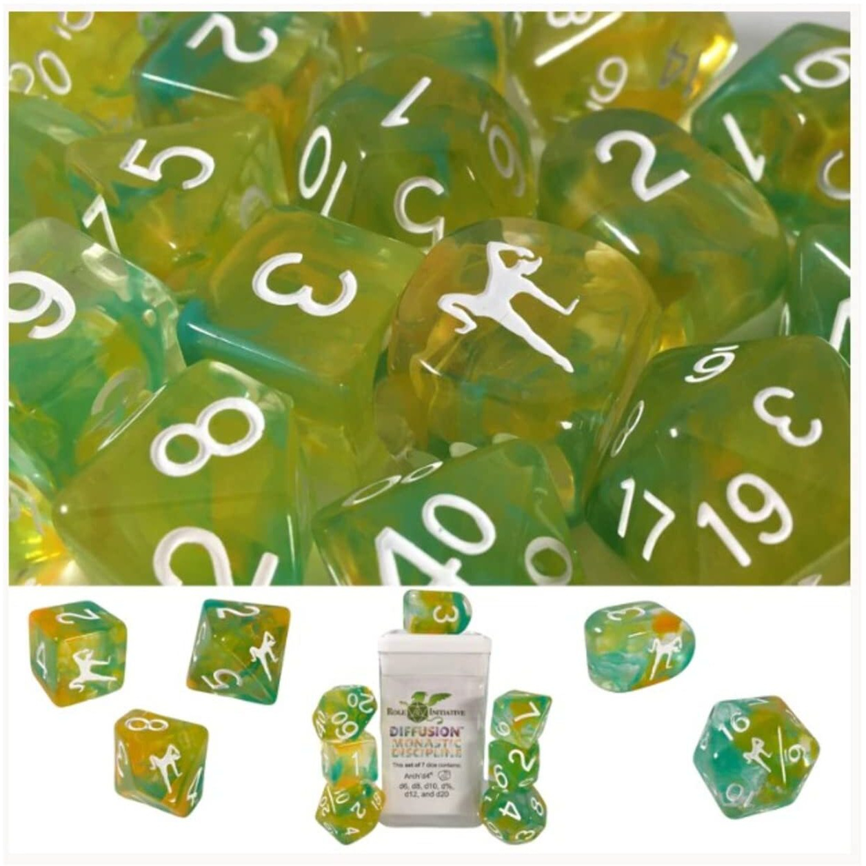 Role 4 Initiative Diffusion Poly Set - Monastic Tradition w/Class Symbol (15)