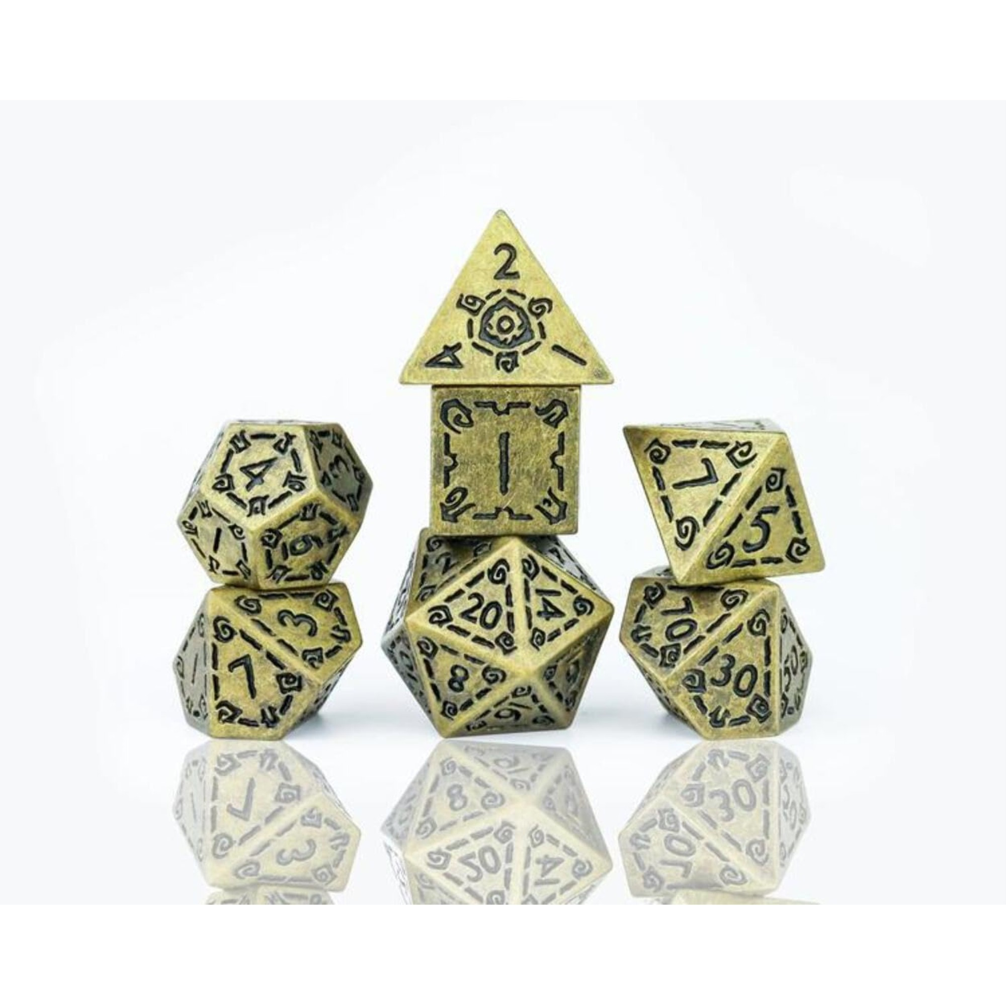 Dice Set - Illusory Metal - Gold (7)