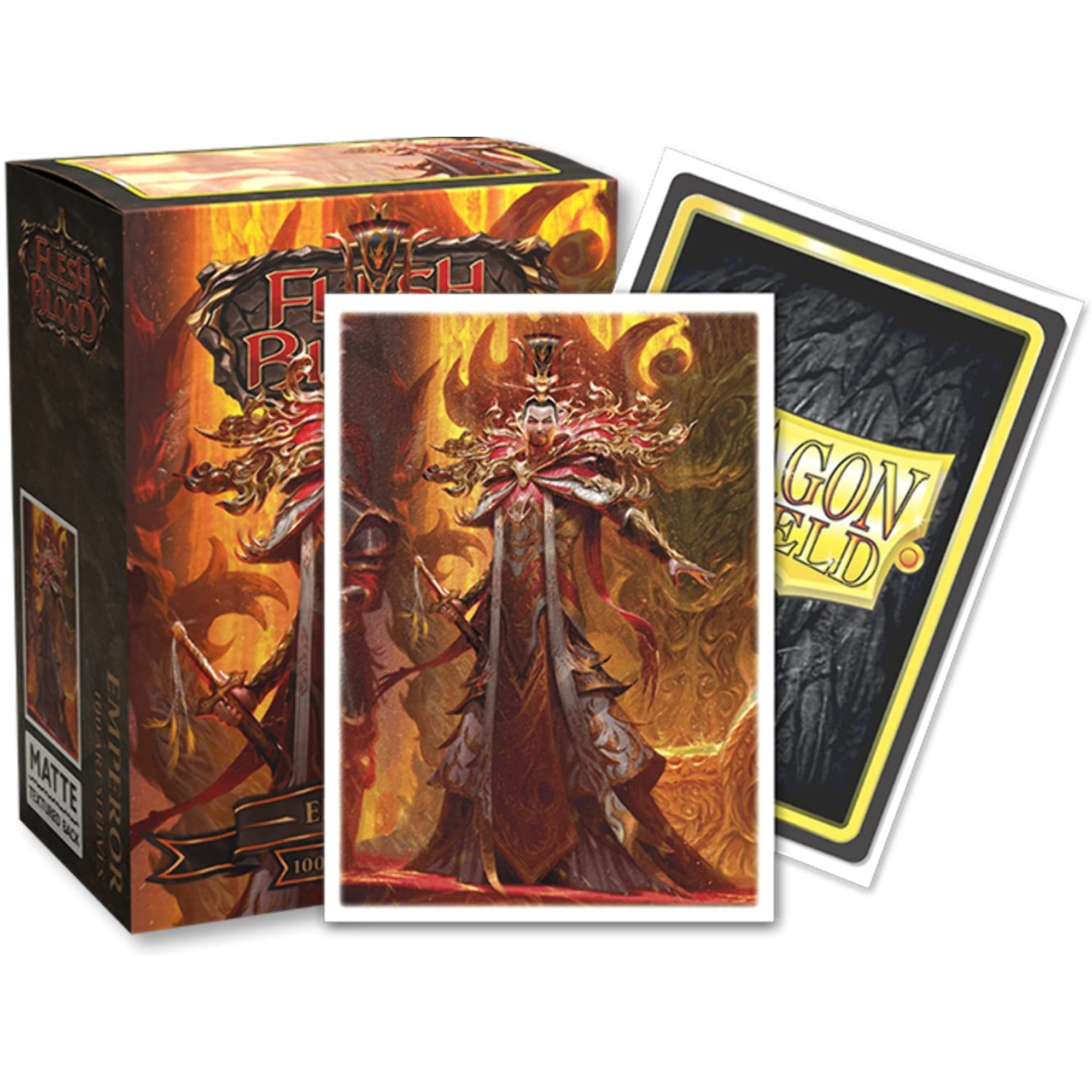 Dragon Shield Sleeves - Limited Edition Matte Art Flesh and Blood Emperor 100 CT - MTG Card Sleeves are Smooth & Tough - Compatible with Pokemon & Magic The Gathering Cards