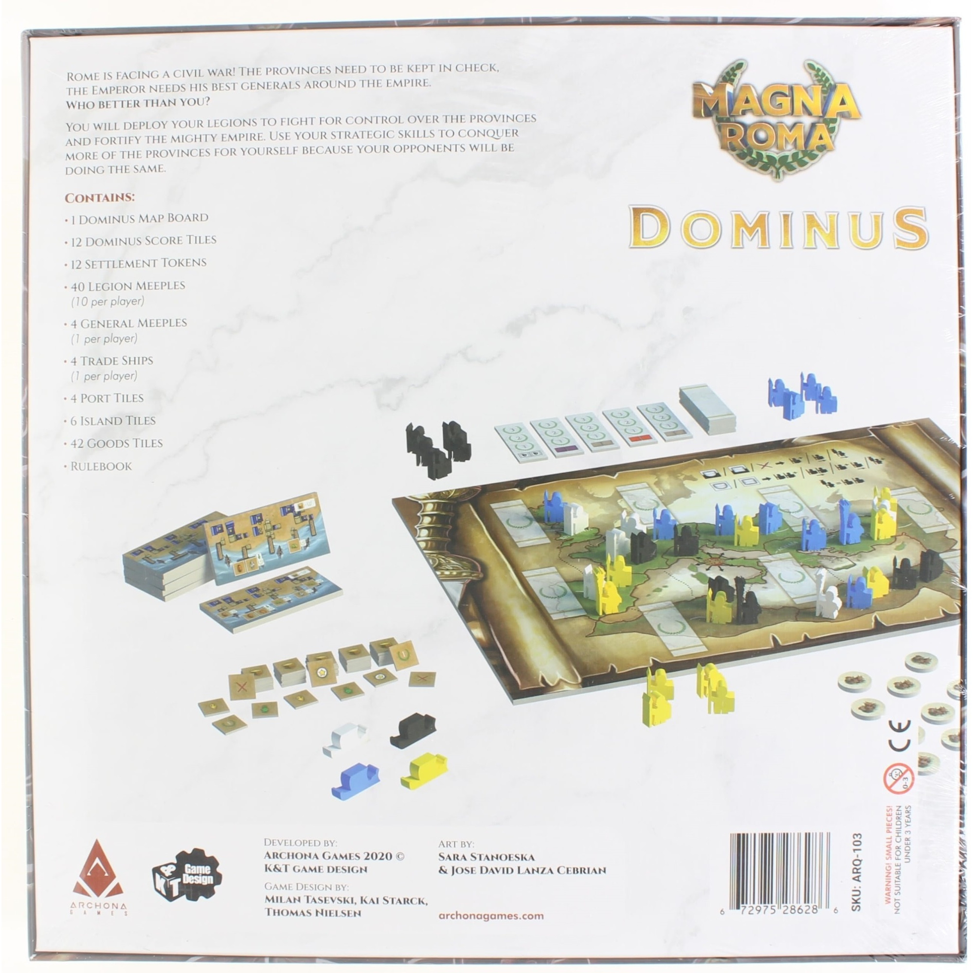 Archona Games Magna Roma Dominus Expansion - Archona Games-Tile Placement Board Game, City Building, Strategy, Expansion to The Base Game of Magna Roma, Ages 13+, 90 Minute Game Play, 2-4 Players