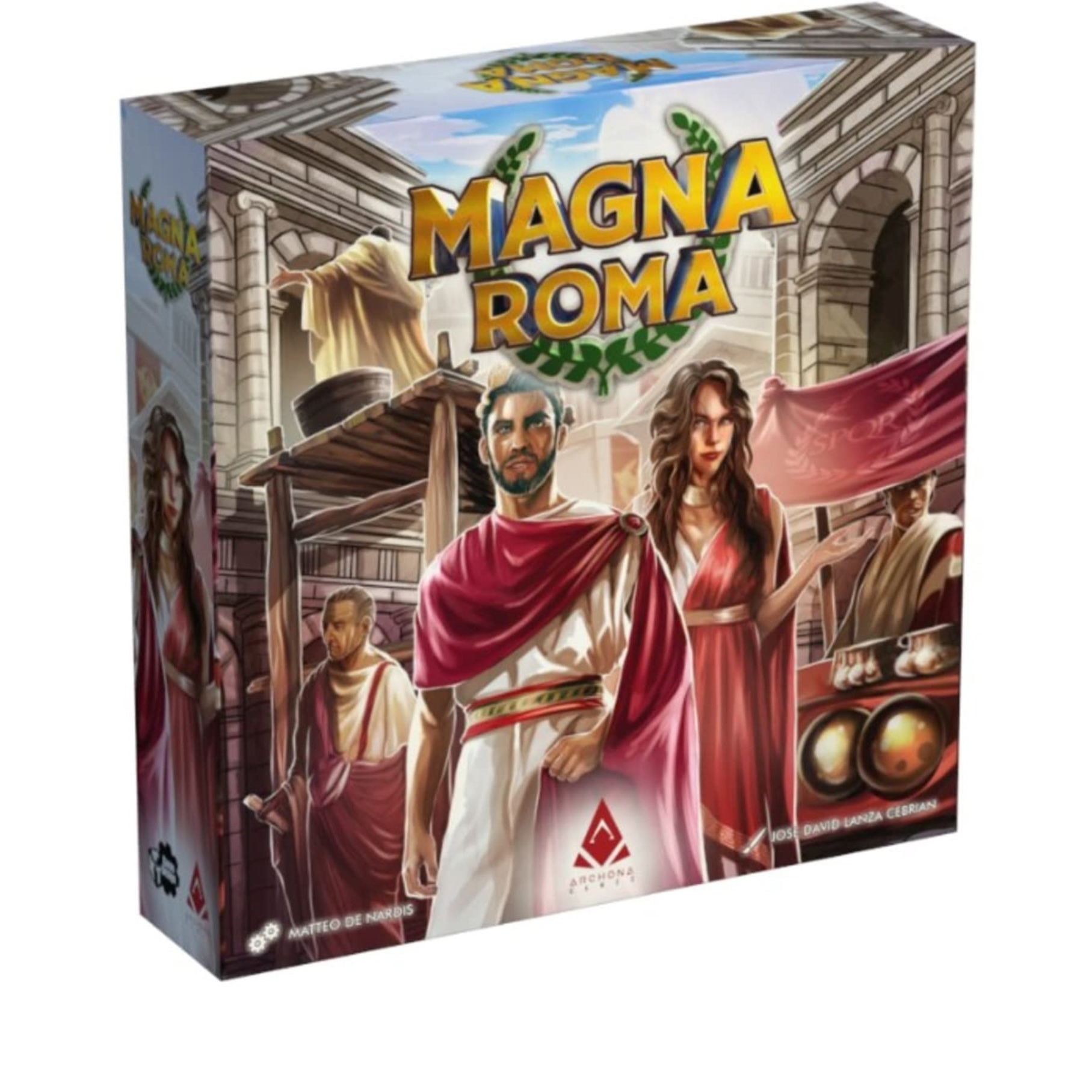 Archona Games Magna Roma Standard - Archona Games-Tile Placement Board Game, City Building, Strategy, Solo Mode Available, Ages 13+, 90 Minute Game Play, 1-4 Players