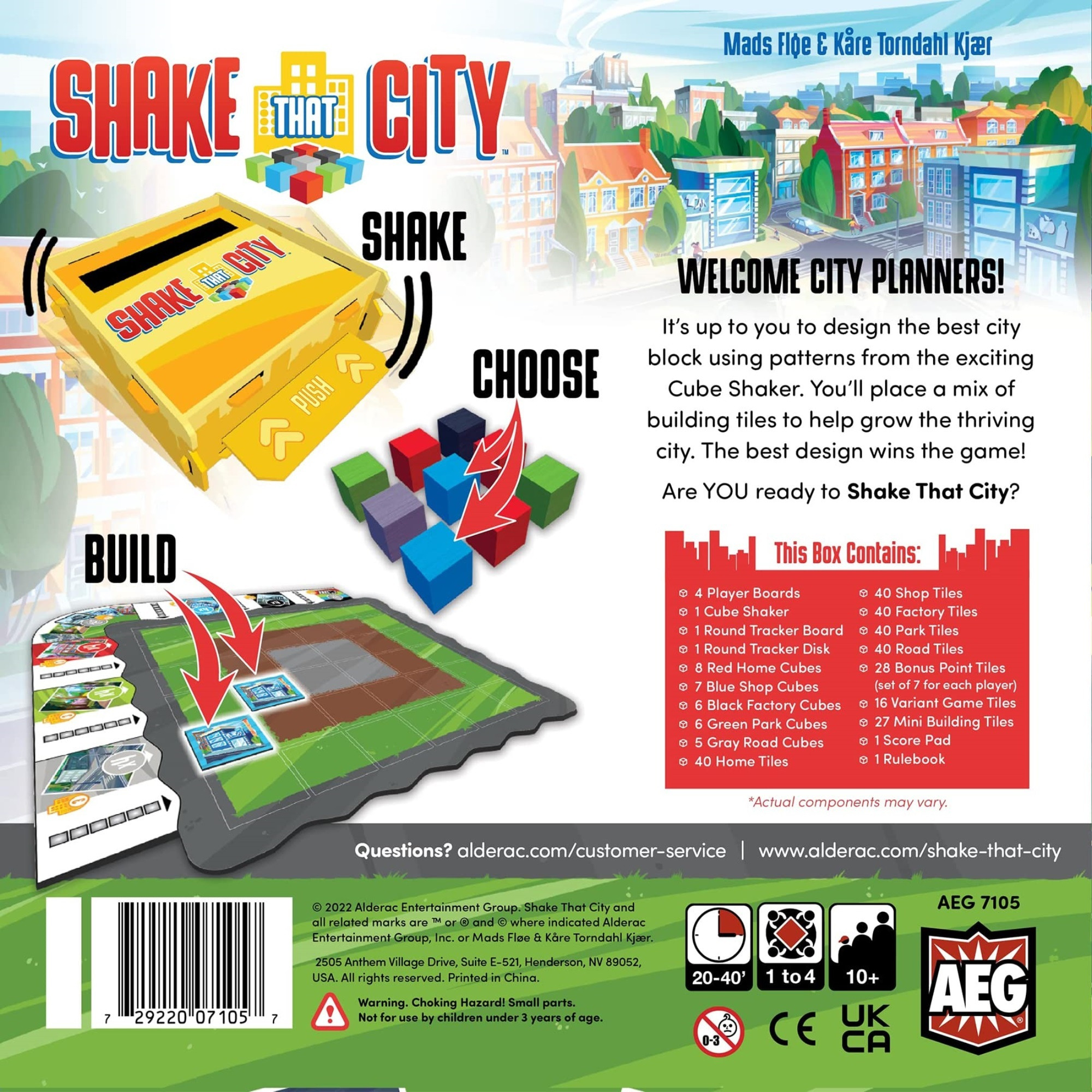 Alderac Entertainment Group Shake That City - Dexterity City Building Board Game, Alderac Entertainment Group, Ages 10+, 1-4 Players, 20-40 Min
