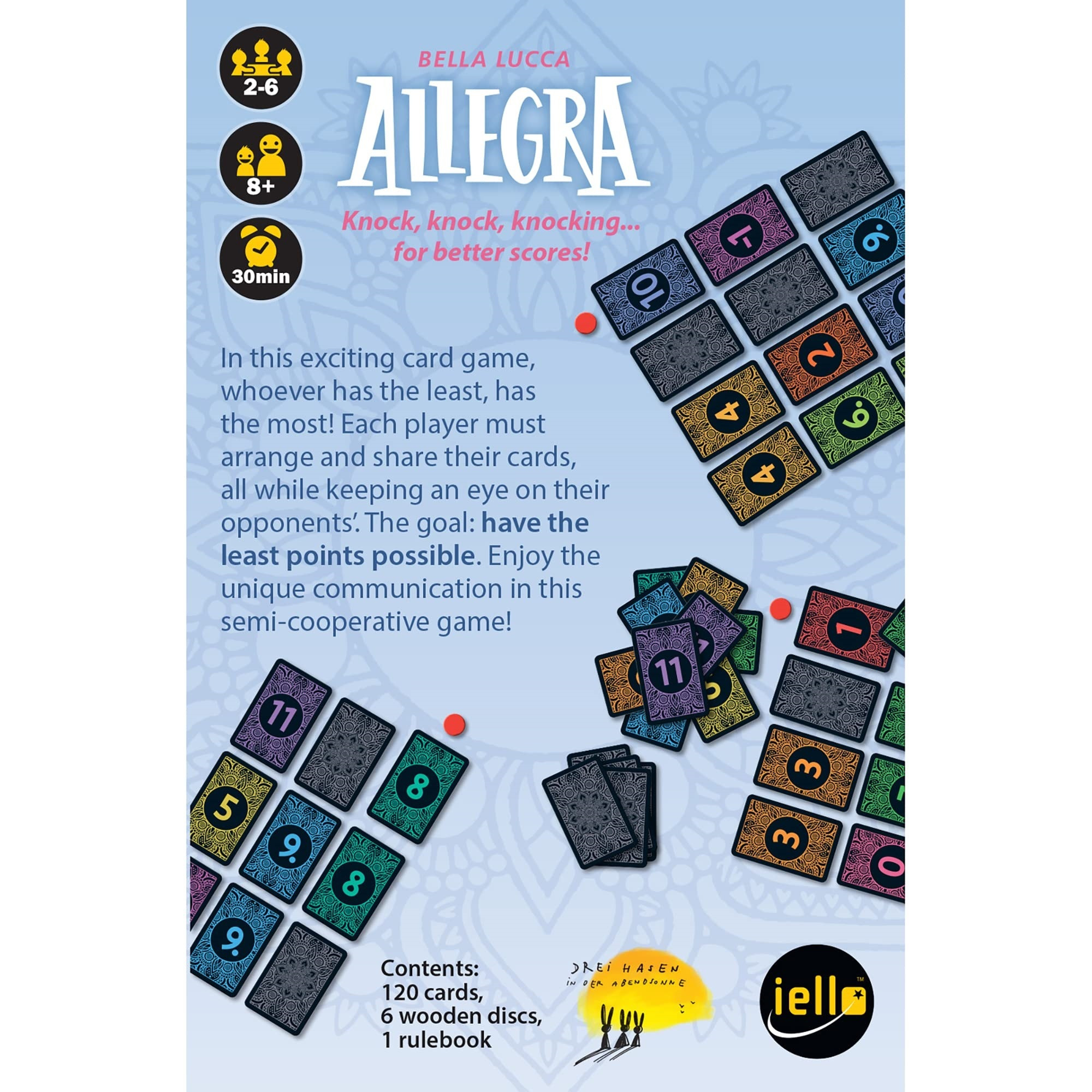 IELLO Allegra - Based On The Card Game Golf, Keep Your Score As Low As Possible, Family Ages 8+, 2-6 Players, 30 Min