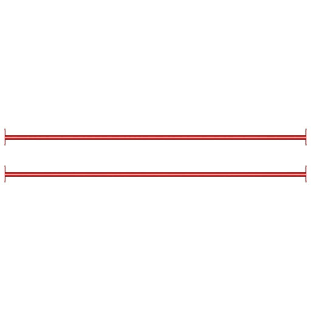 vidaXL Turning Bars 2 pcs 49.2" Steel Red