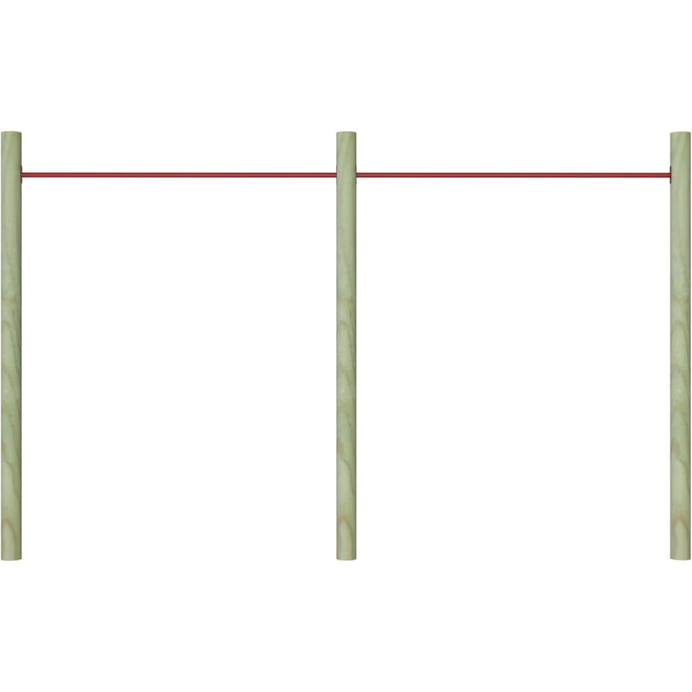 vidaXL Turning Bars 2 pcs 49.2" Steel Red