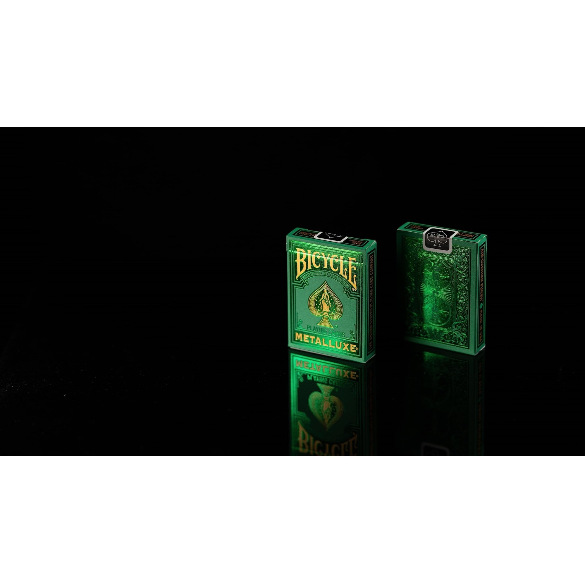 Bicycle Metalluxe Green Playing Cards - Premium Metal Foil Finish - Poker Size