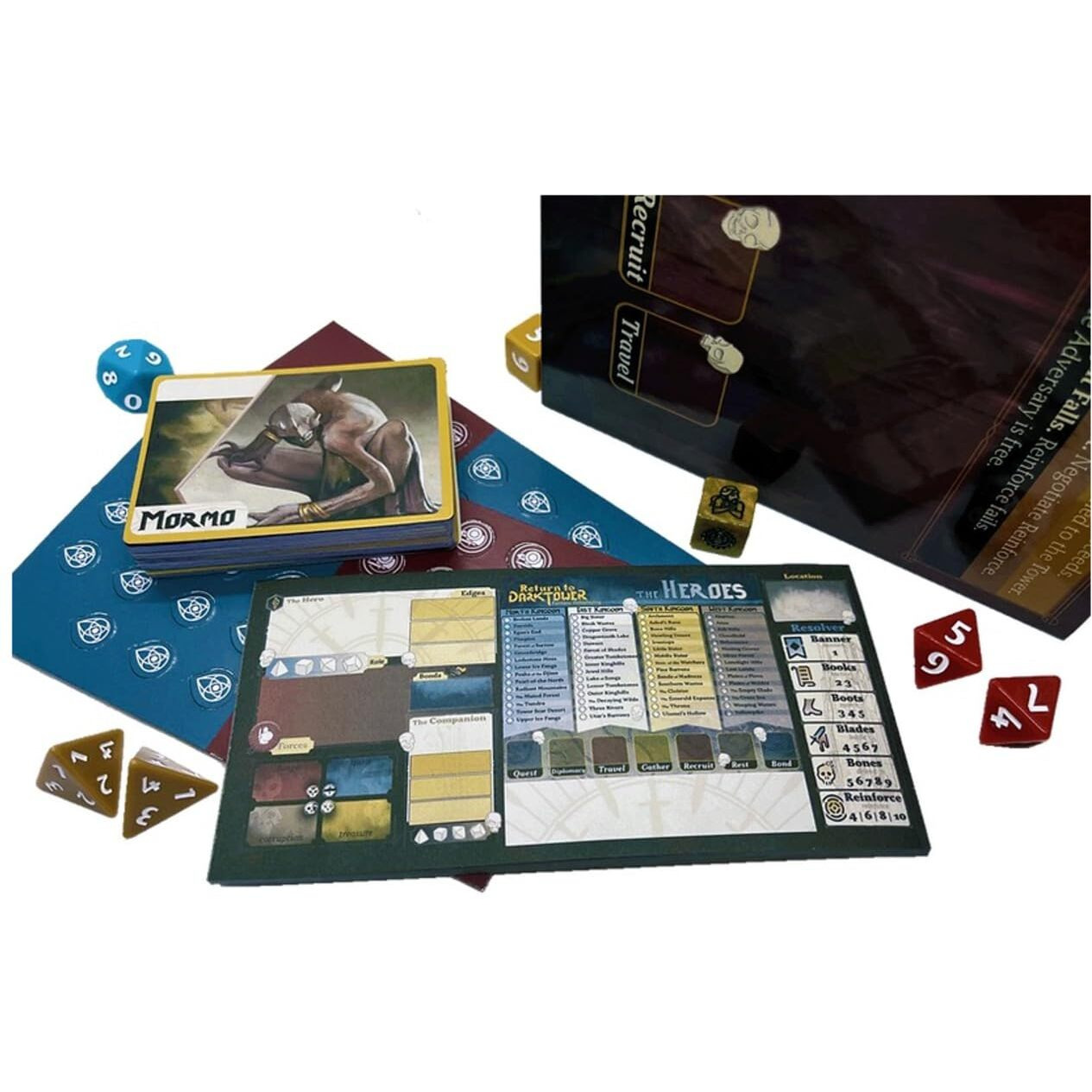 9th Level Games Return to Dark Tower RPG Player Tower - Unique Rolplaying Game Accessory Set, Includes Dice, 14" Tower, Cards & More