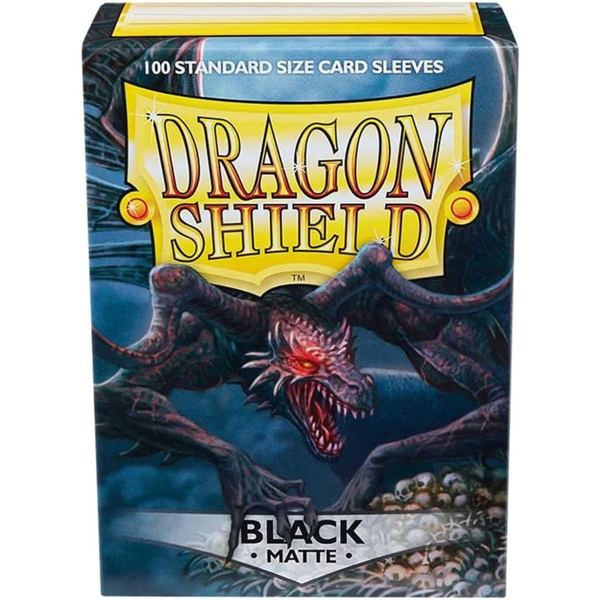 Dragon Shield Outer Sleeves - Matte Black 100 CT - Card Sleeves - Smooth & Tough - Compatible with Pokmon, Magic The Gathering Cards & Digimon MTG TCG OCG & Hockey Cards