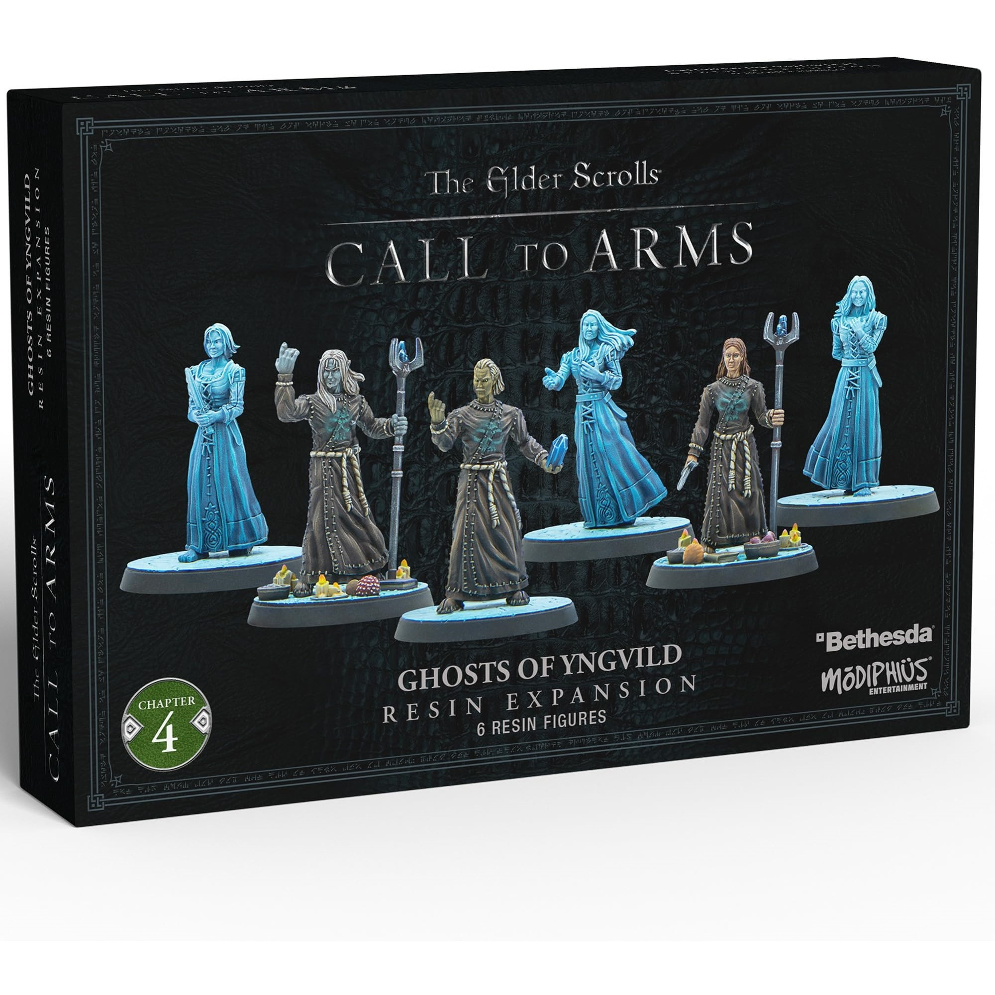 Modiphius The Elder Scrolls Call to Arms - Ghosts of Yngvild - 6 Figure Resin Expansion, Chapter 4, Unpainted, 32mm RPG Miniatures w/ Scenic Bases