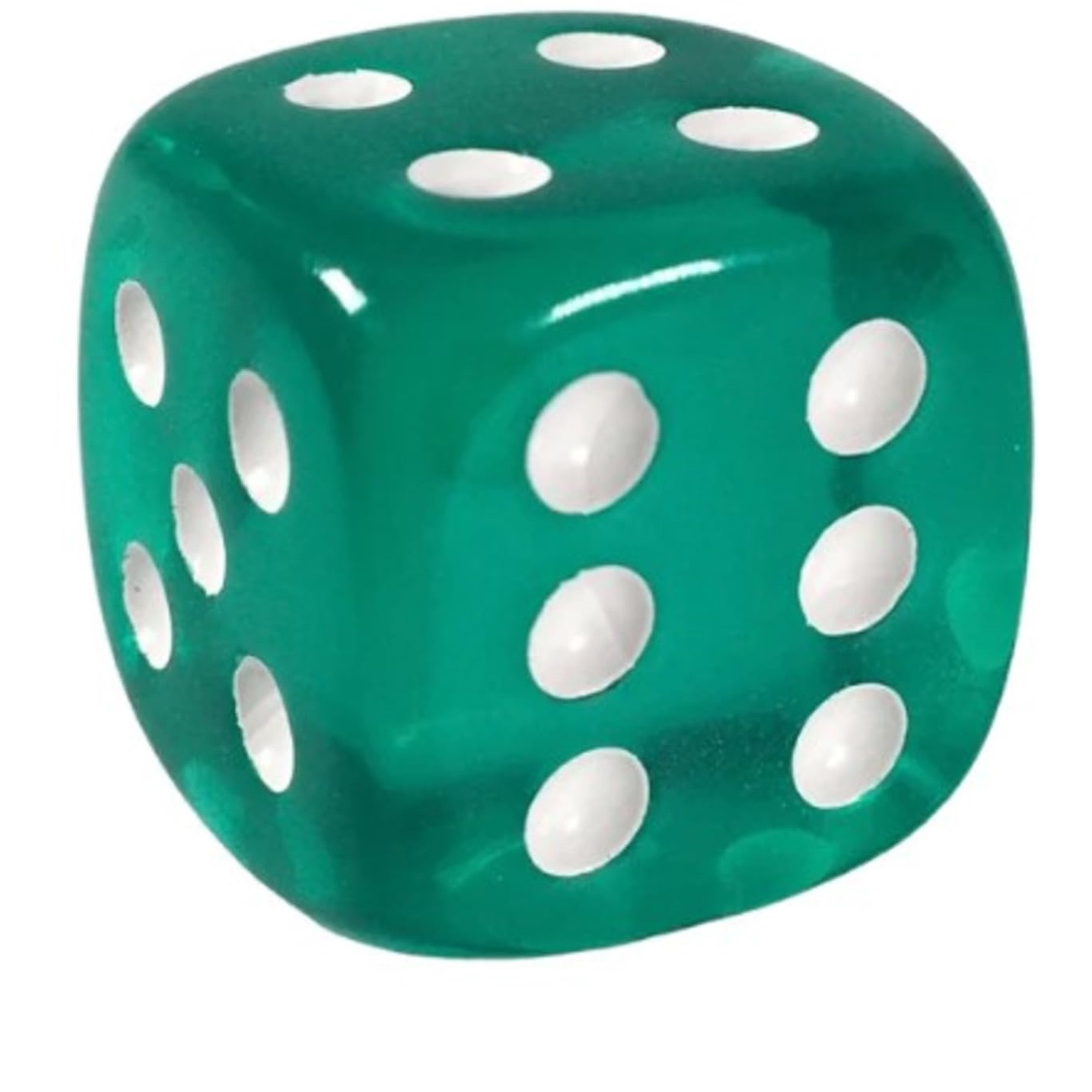 Role 4 Initiative d6 18mm Translucent Teal w/White (12)