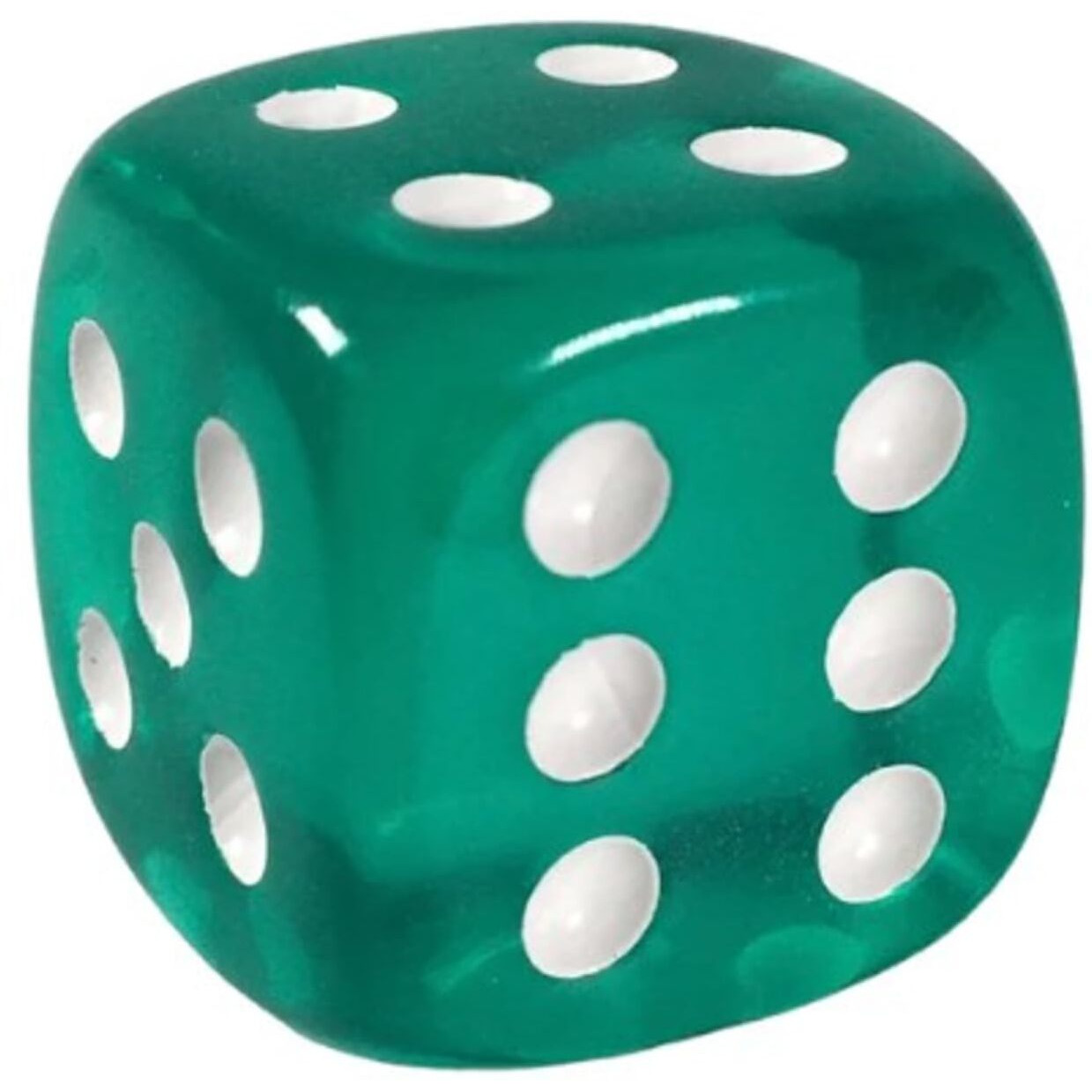 Role 4 Initiative d6 18mm Translucent Teal w/White (12)