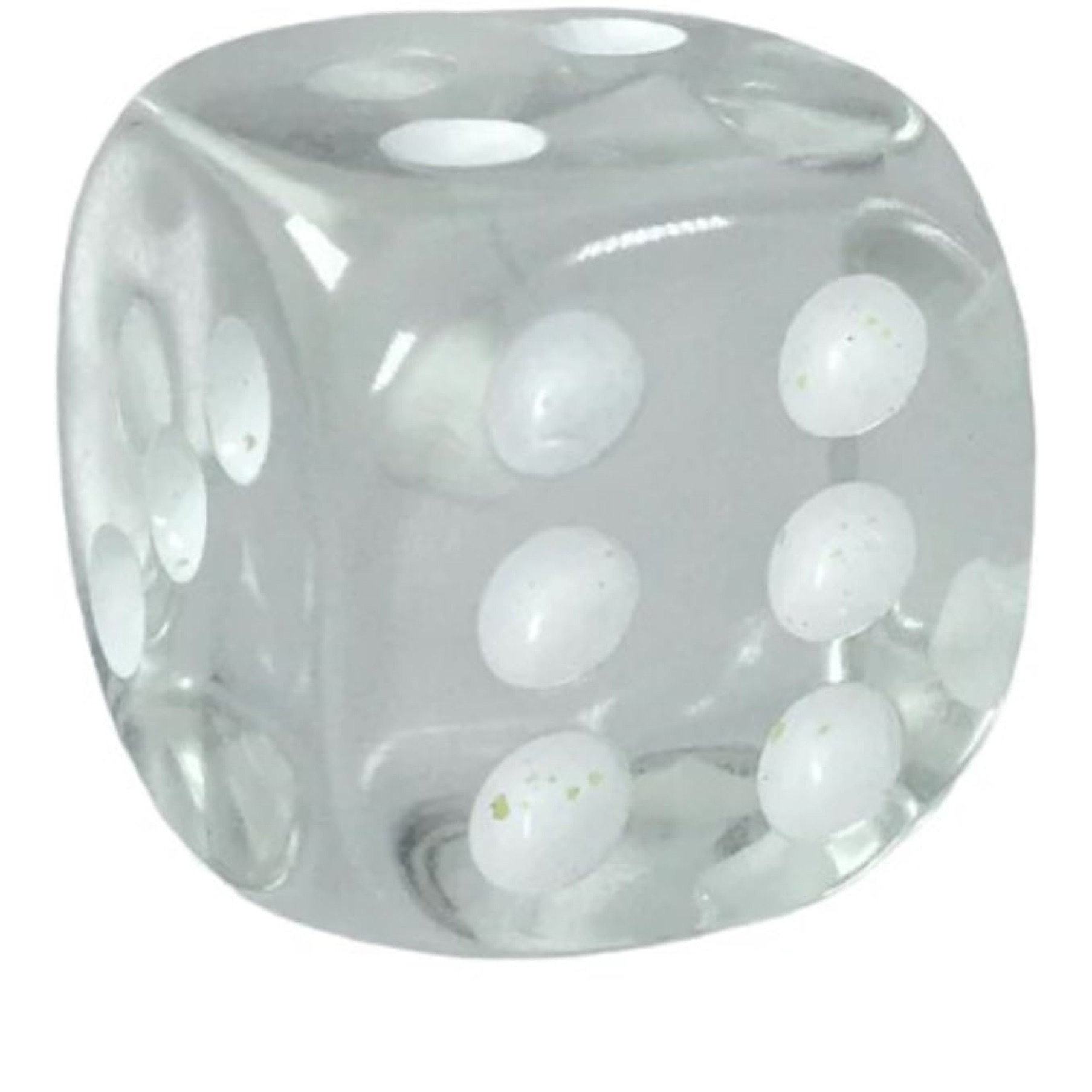Role 4 Initiative d6 18mm Translucent Clear w/White (12)