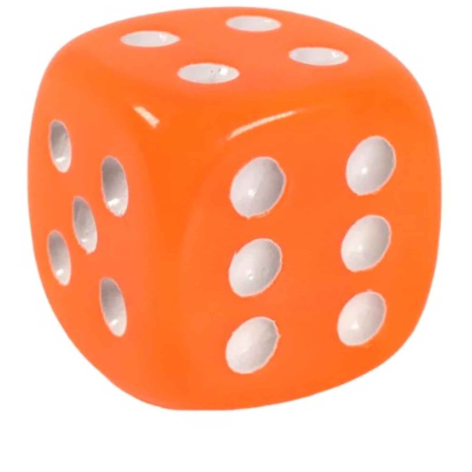 Role 4 Initiative d6 18mm Translucent Neon Orange w/White (12)
