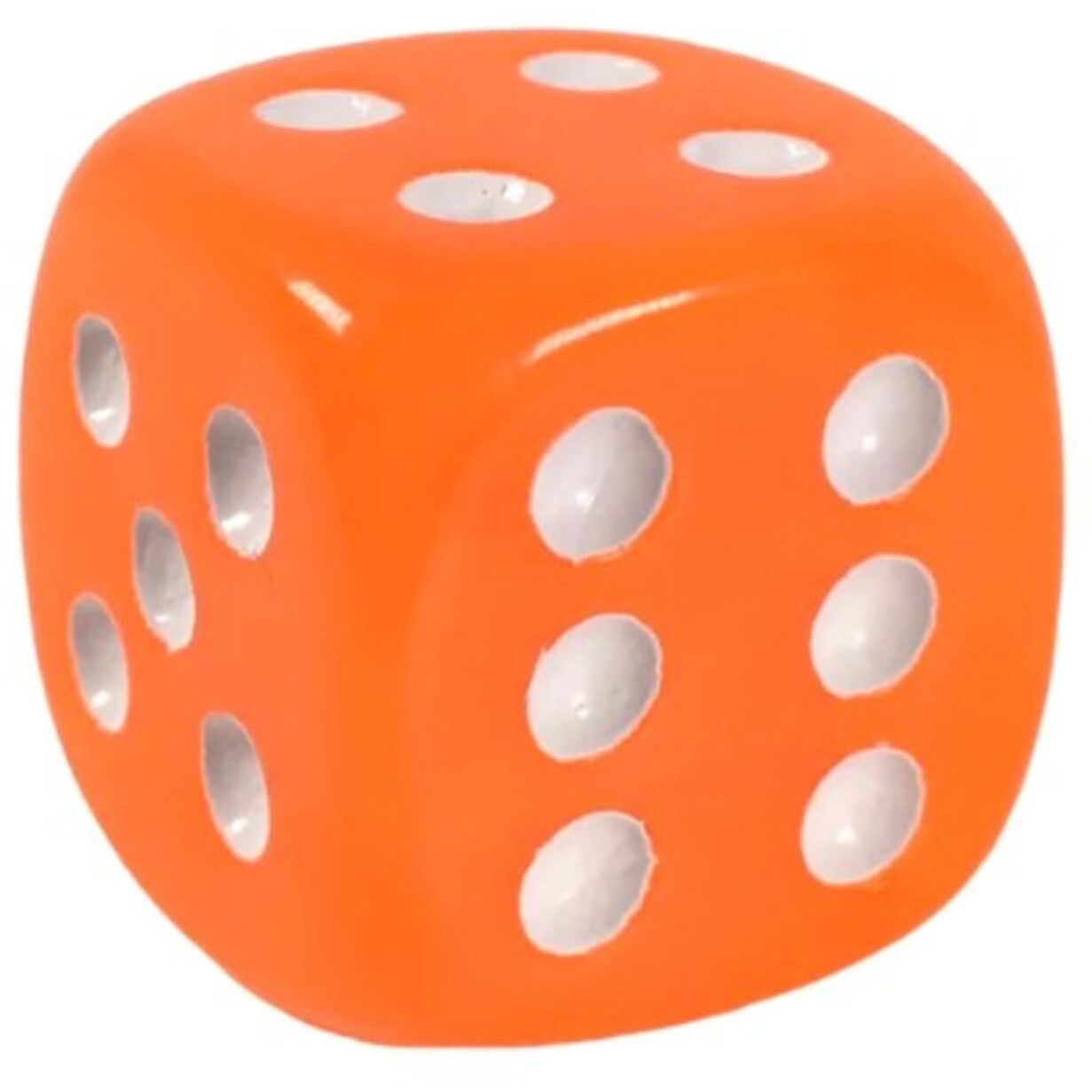 Role 4 Initiative d6 18mm Translucent Neon Orange w/White (12)