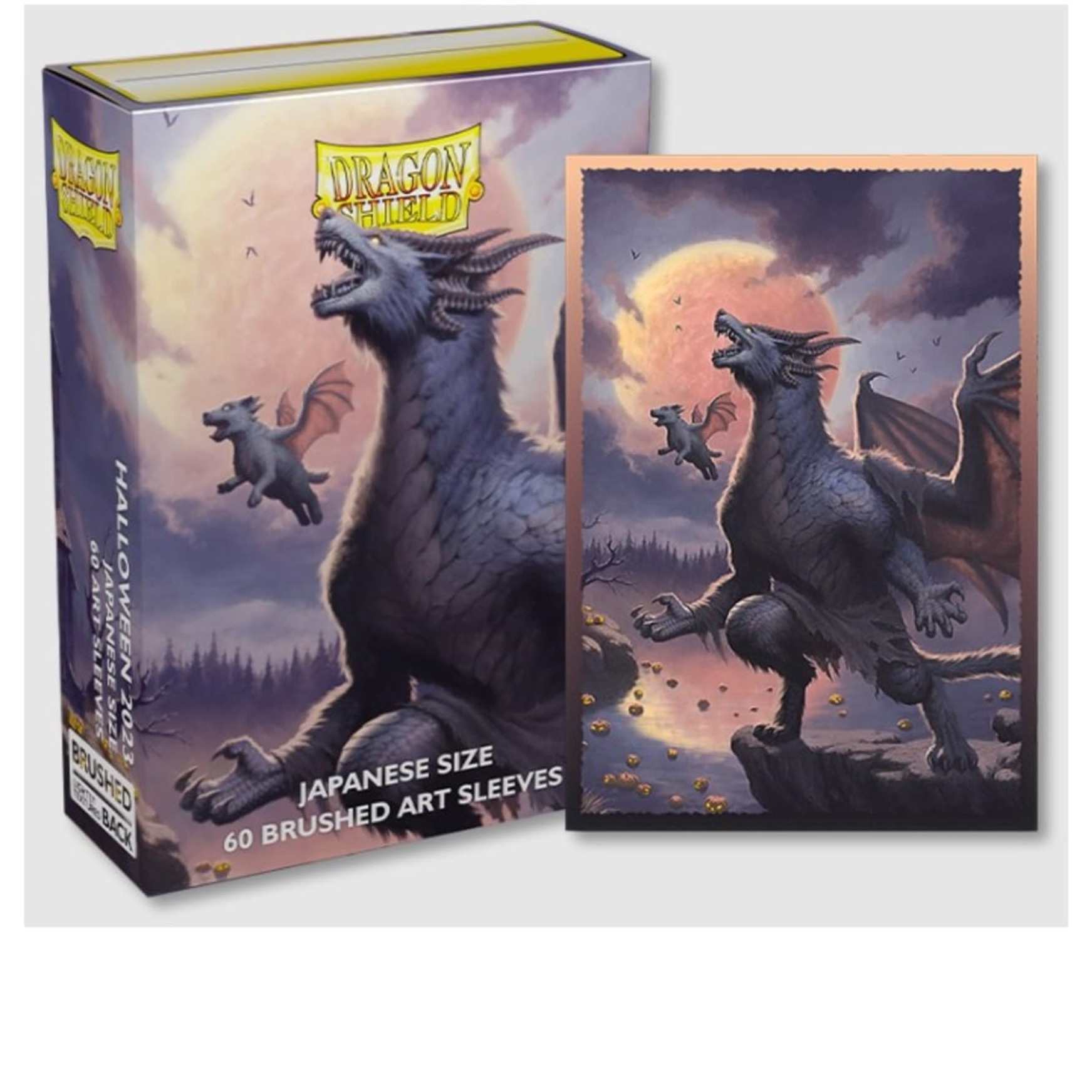 Dragon Shield Sleeves - Dragon Shield Limited Edition Brushed Art Japanese Halloween 2023 60 CT - Compatible with Yu-Gi-Oh & Cardfight Vanguard MTG TCG OCG & Hockey Cards
