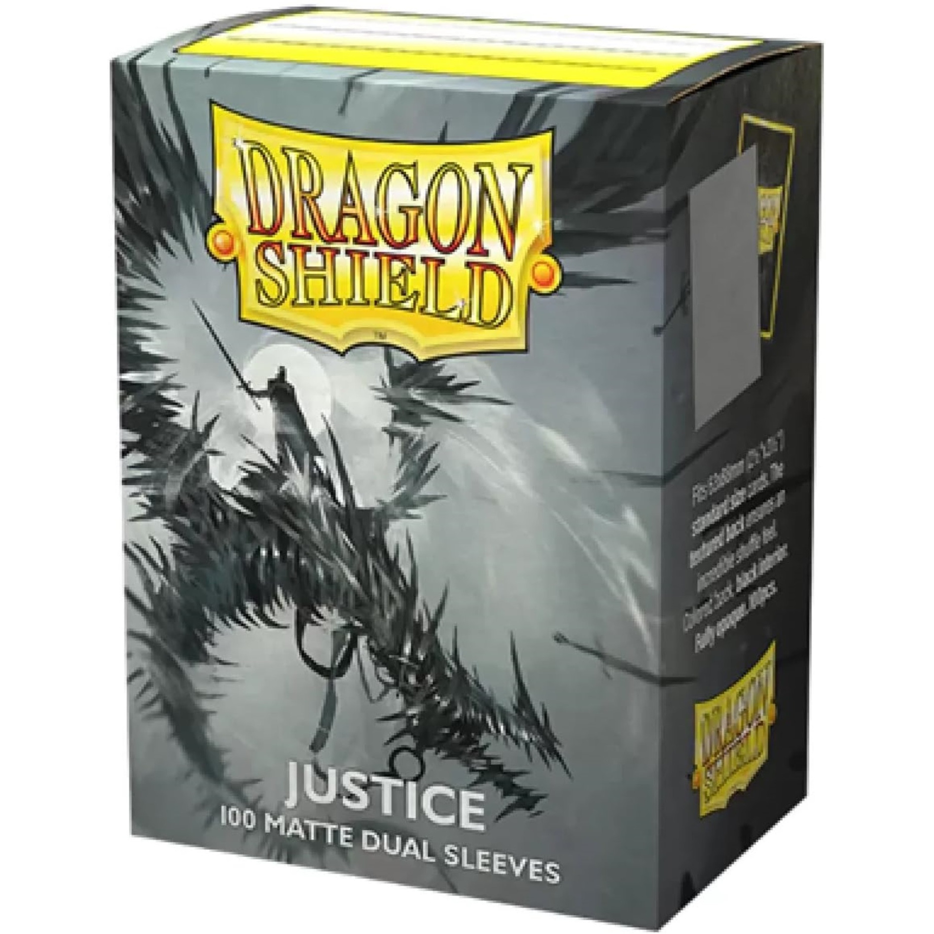 Dragon Shield Dual Sleeves - Matte Justice (Silver) 100 CT - Card Sleeves - Smooth & Tough - Compatible with Pokmon, Magic The Gathering Cards & Digimon MTG TCG OCG & Hockey Cards