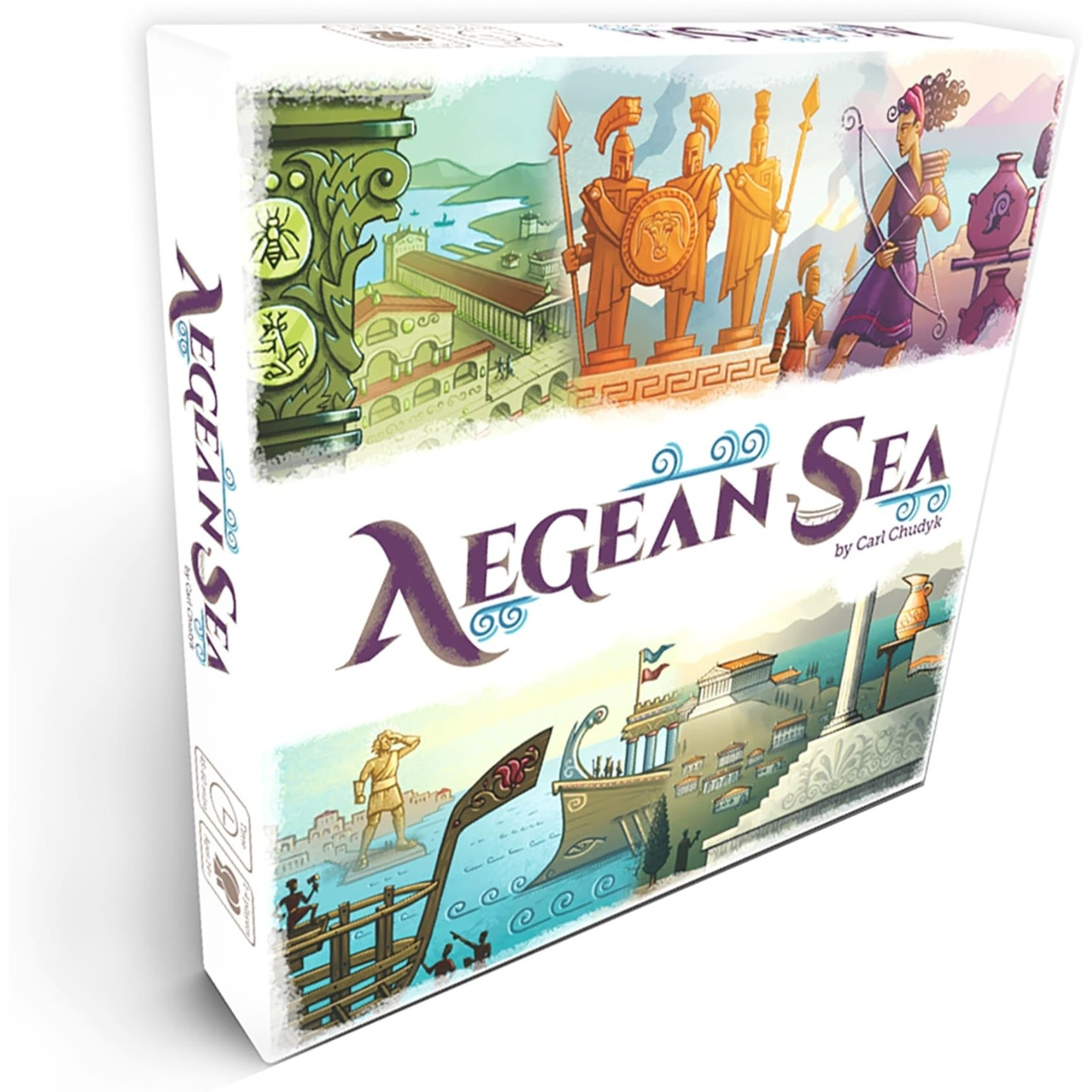 Asmadi Games Aegean Sea - Strategy Card Game, Take Charge of Ancient Peoples, Ages 14+, 2-5 Players, 20 Min Per Player