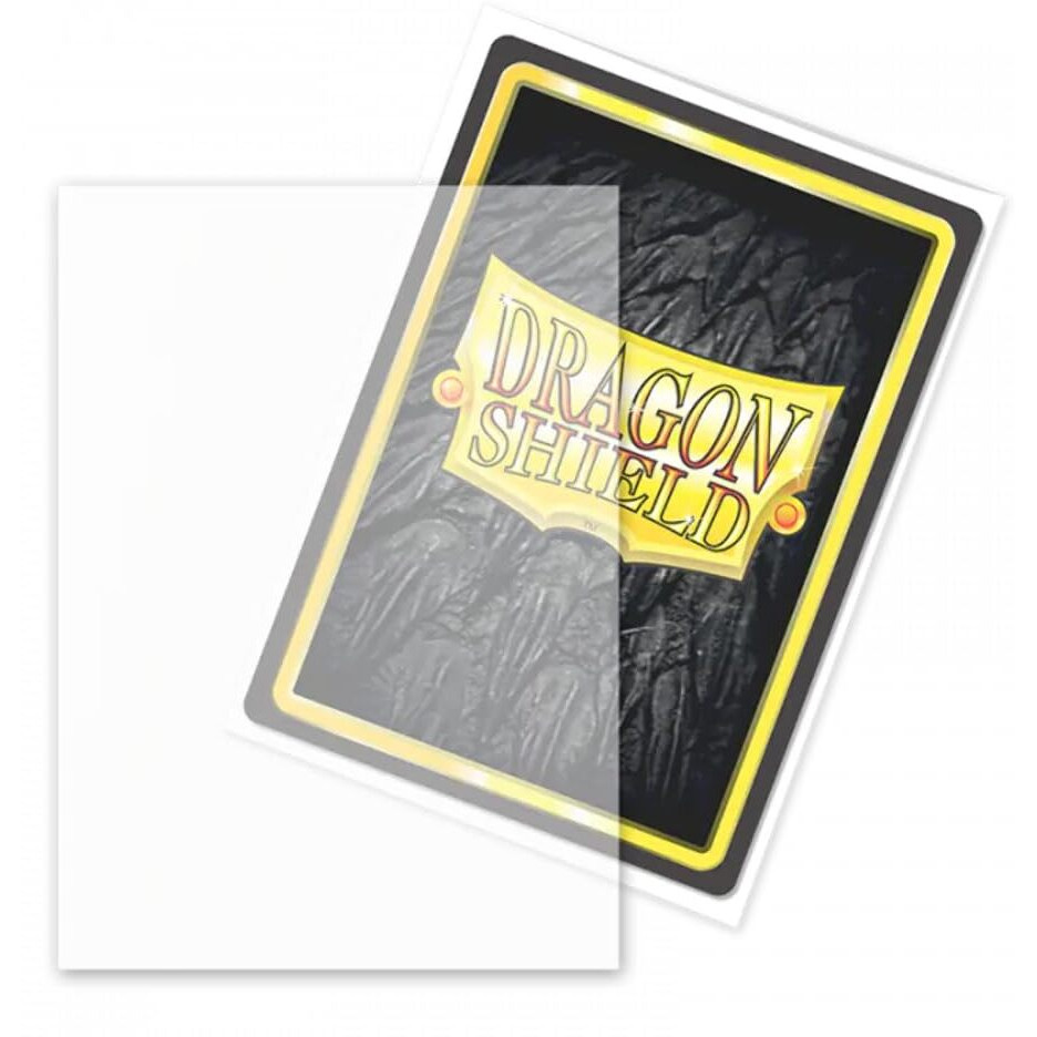 Dragon Shield Sleeves - Matte NonGlare Clear V2 100 CT - Card Sleeves - Smooth & Tough - Compatible with Pokmon, Magic The Gathering Cards & Digimon MTG TCG OCG & Hockey Cards