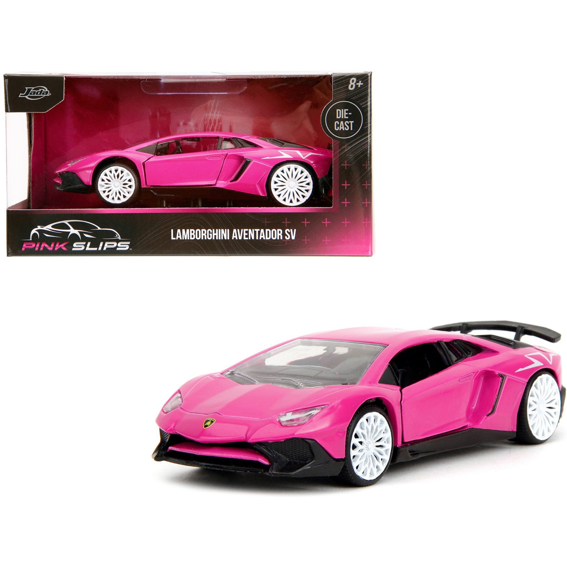 Lamborghini Aventador SV Pink &quotPink Slips" Series 1/32 Diecast Model Car by Jada