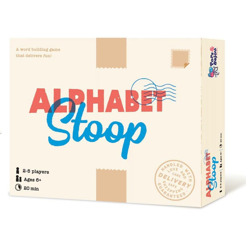 Pops & Bejou Games Alphabet Stoop Game | Word Game | Delivery Drivers | Ages 6+ | for 2-5 Players | 20 Min Playtime | Made