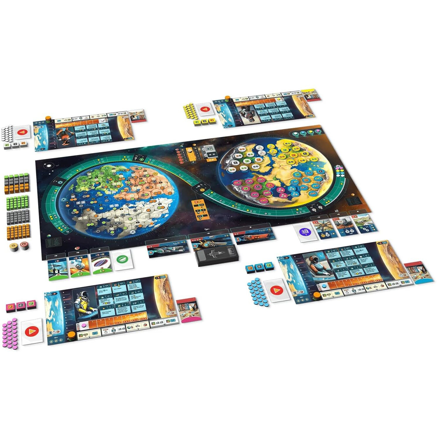 Rio Grande Games Evacuation - Strategy Board Game, Space Civilization Building, Resource Management, Apocalyptic, Ages 14+, 1-4 Players, 90-120 Min