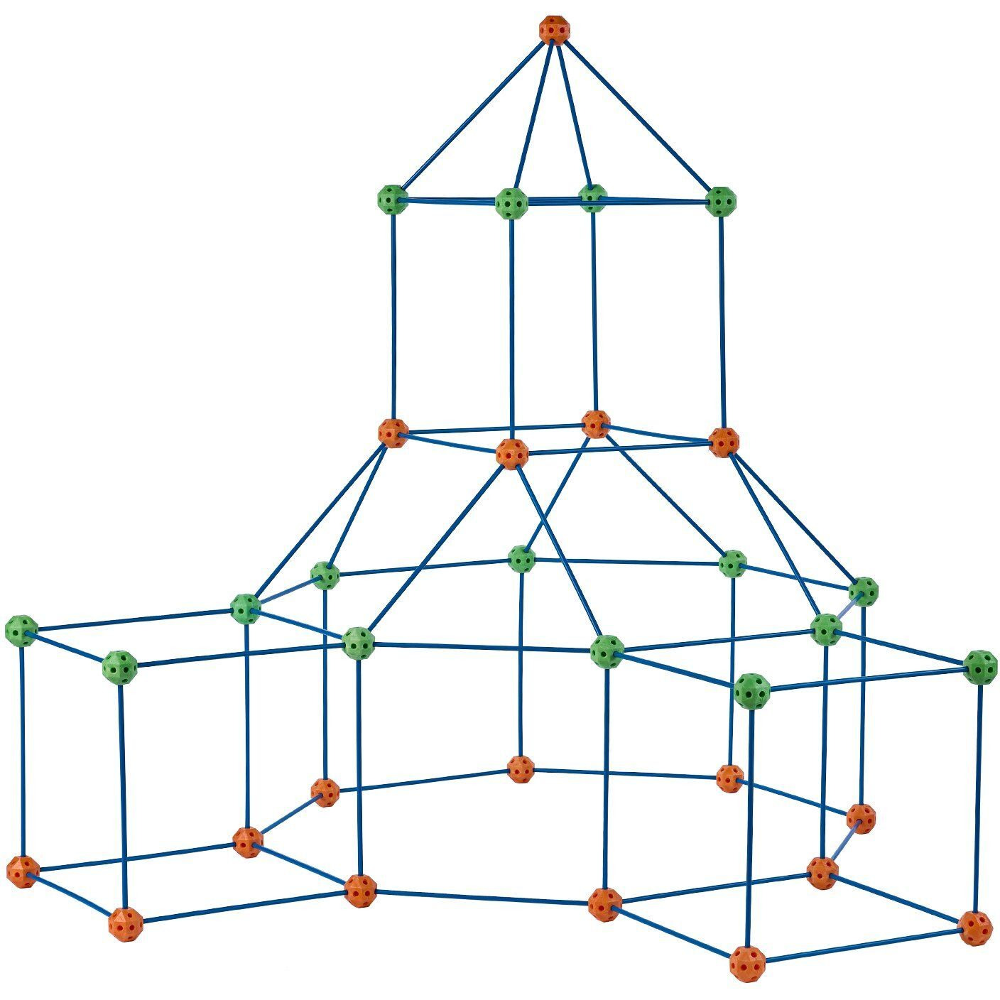 VEVOR Tent Fort Building Kit for Kids STEM Construction Toy Set Castle 120PCS