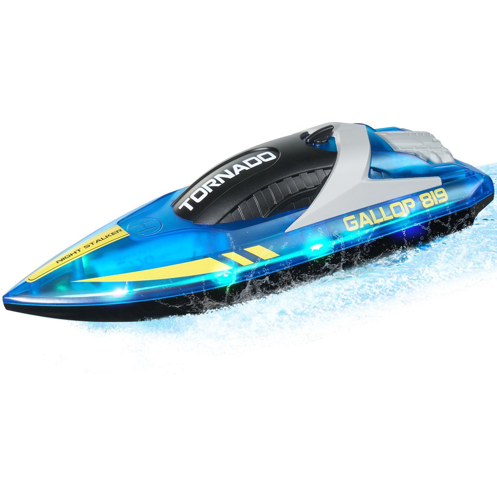 VEVOR RC Boat 2.4 GHz Remote Control Racing Boat 12 km/h Kids Adults Gift Blue
