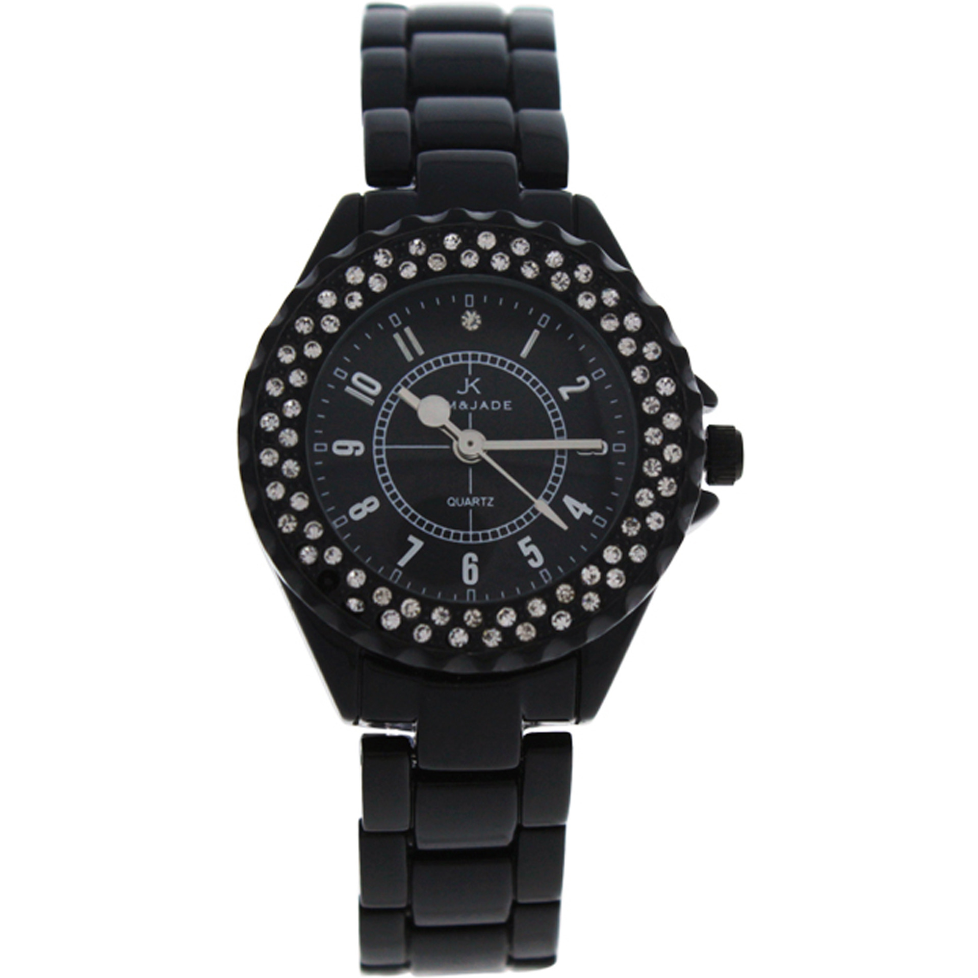 2033L-BB Black Stainless Steel Bracelet Watch by Kim & Jade for Women - 1 Pc Watch