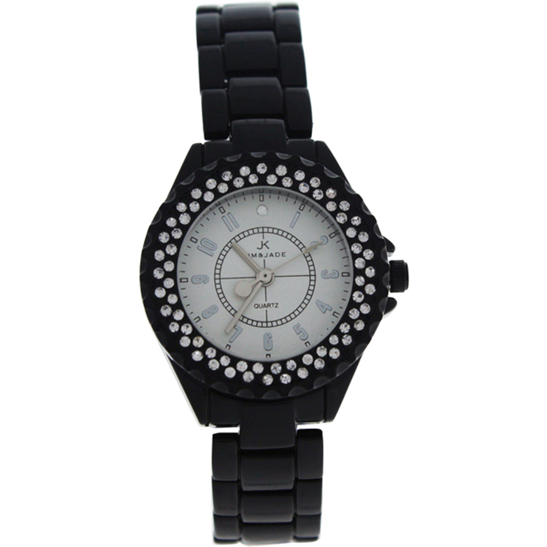 2033L-BS Black Stainless Steel Bracelet Watch by Kim & Jade for Women - 1 Pc Watch