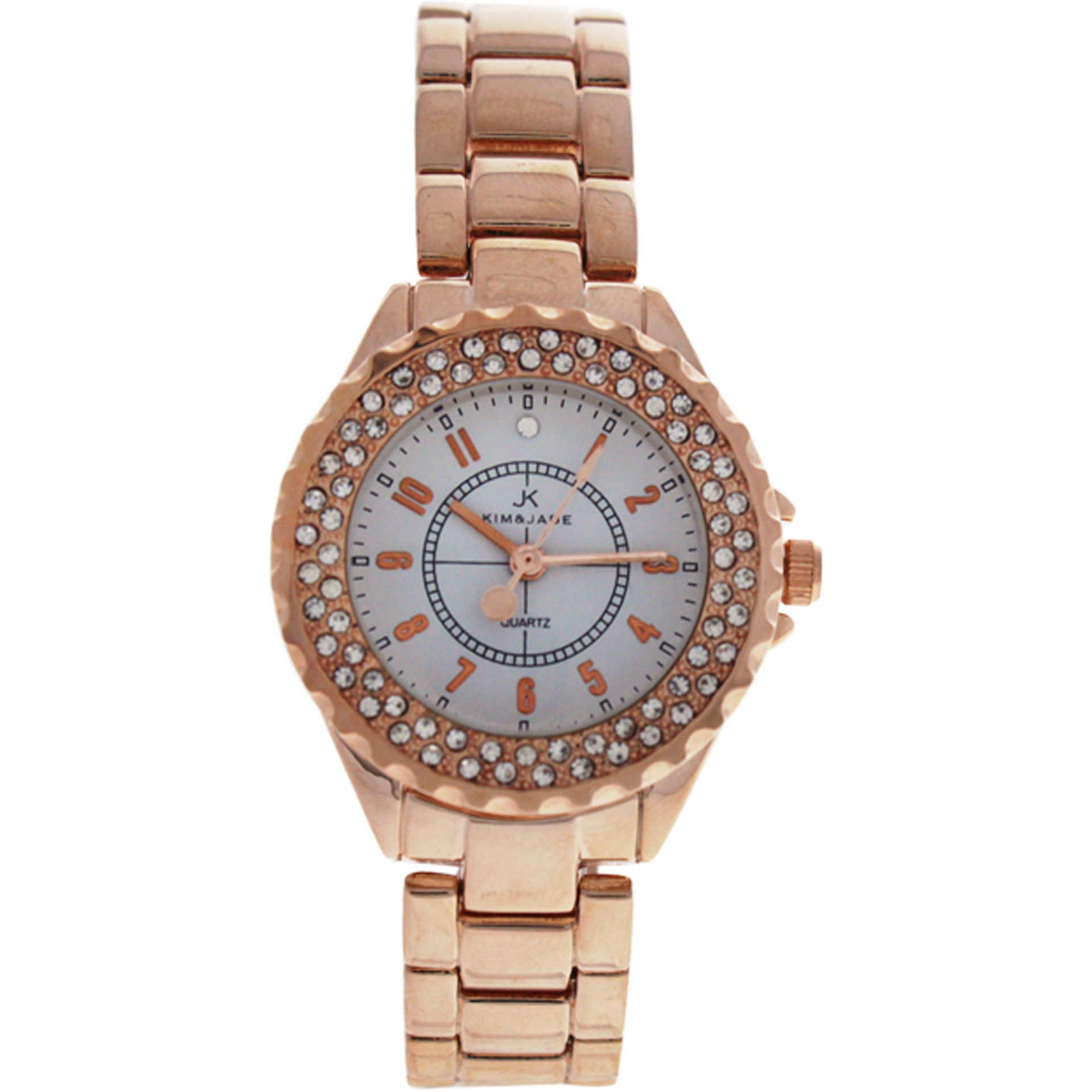 2033L-GPW Rose Gold Stainless Steel Bracelet Watch by Kim & Jade for Women - 1 Pc Watch