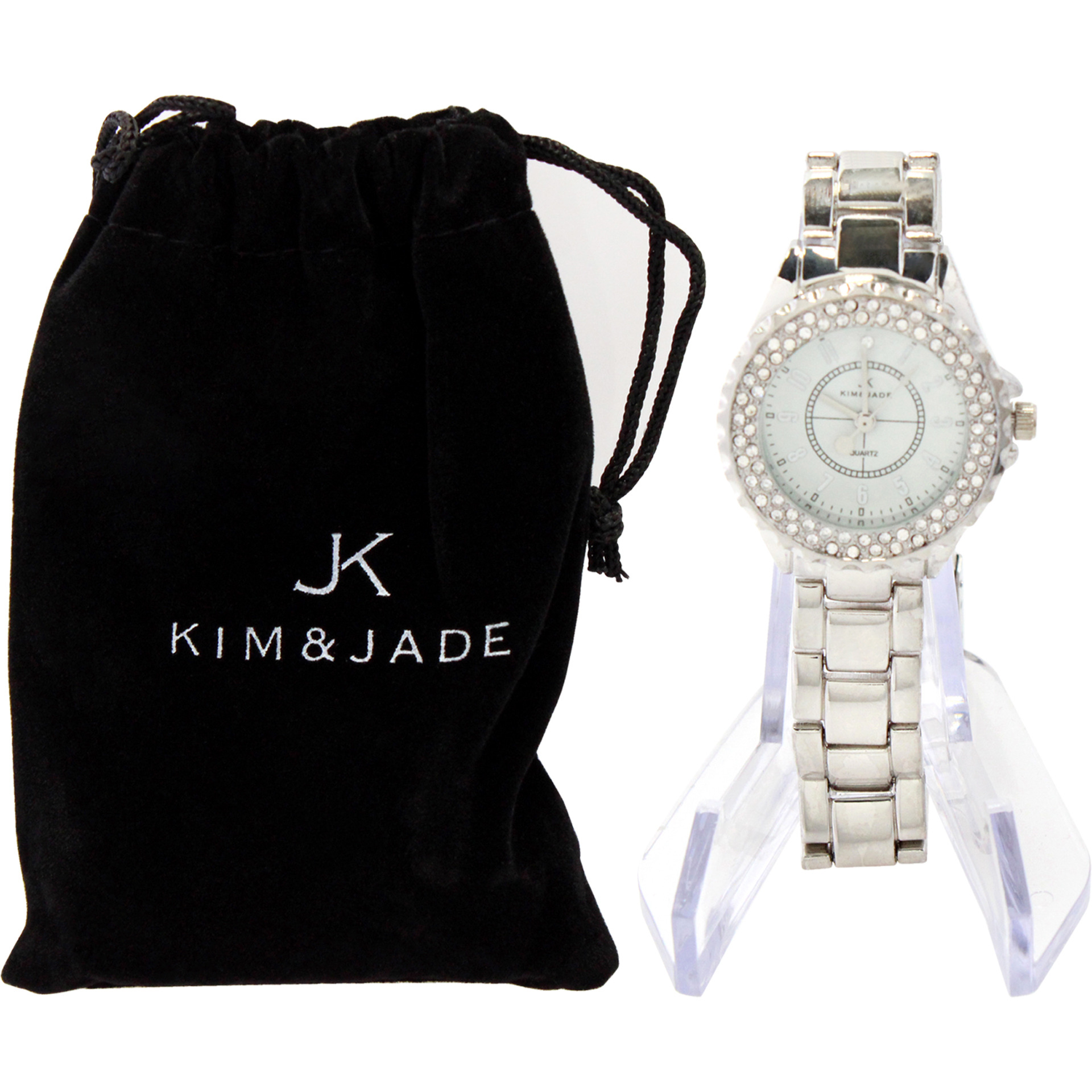 2033L-SW Silver Stainless Steel Bracelet Watch by Kim & Jade for Women - 1 Pc Watch