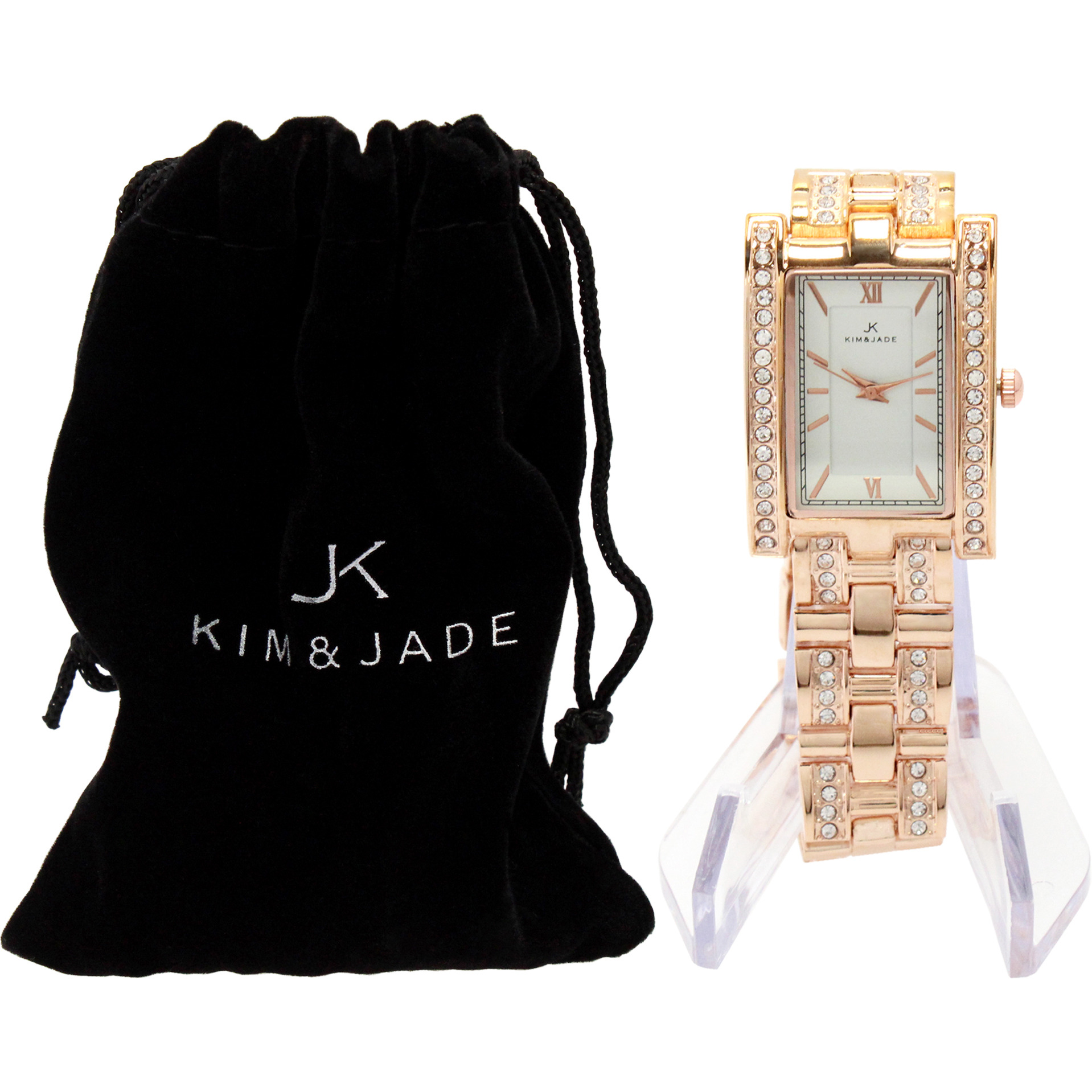2060L-GPW Rose Gold Stainless Steel Bracelet Watch by Kim & Jade for Women - 1 Pc Watch