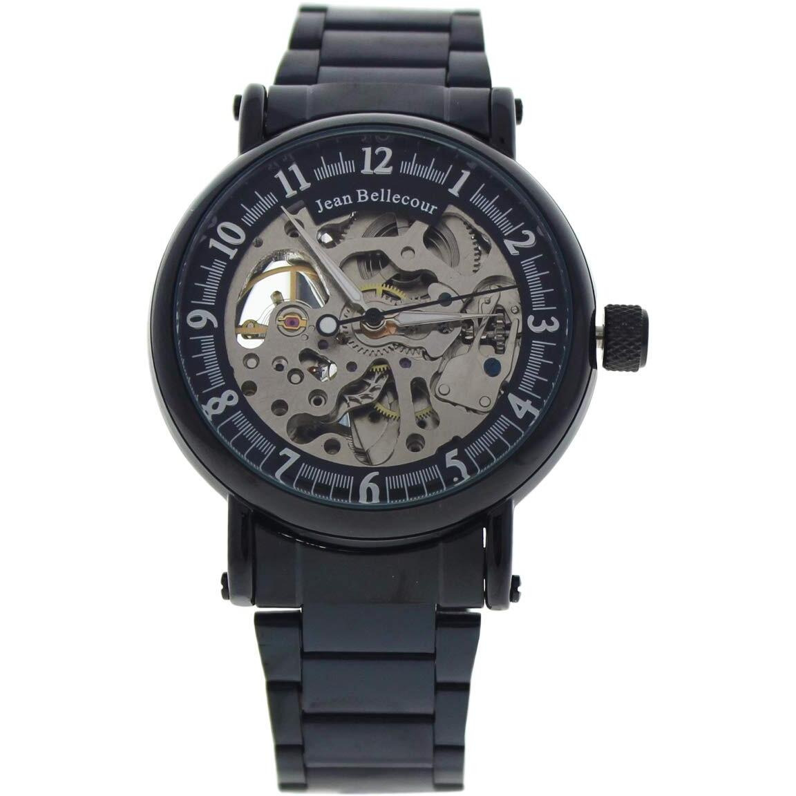REDH3 Black Stainless Steel Bracelet Watch by Jean Bellecour for Men - 1 Pc Watch