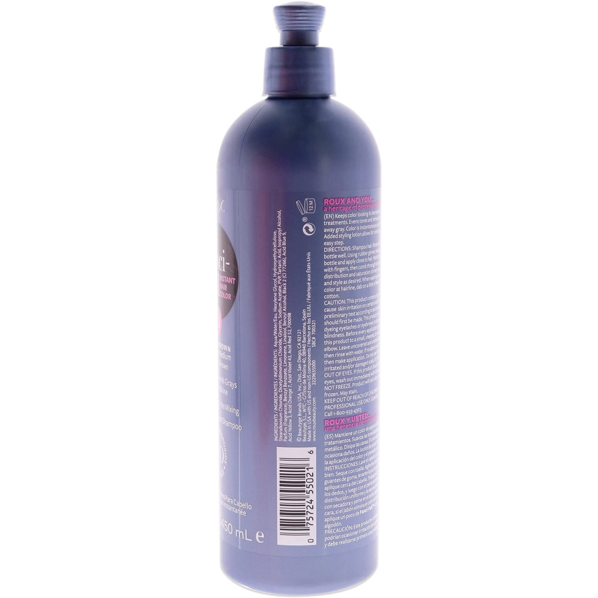 Roux Fanci-Full Rinse  21 Plush Brown  15.2 Fluid Ounce