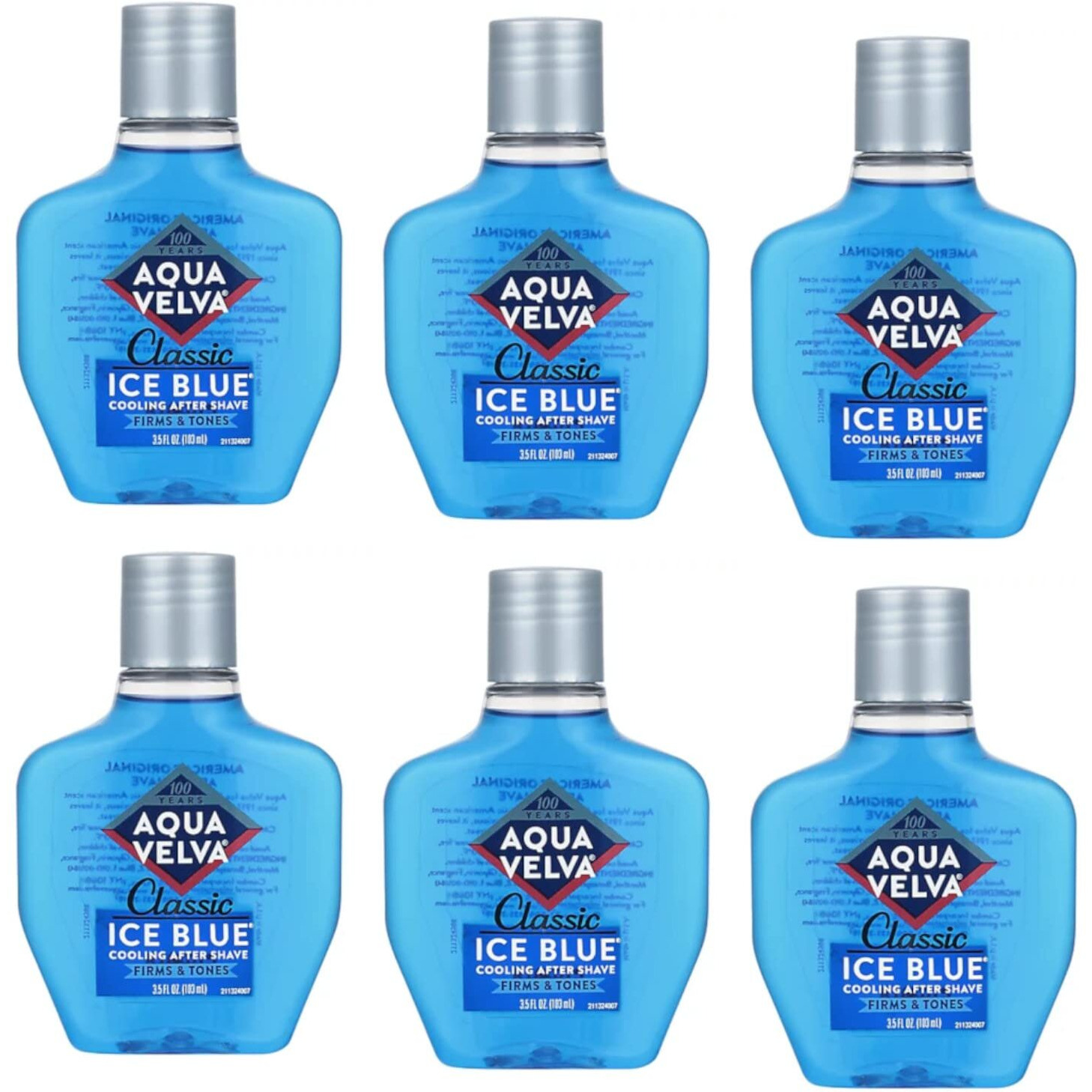 Aqua Velva Ice Blue After Shave 3.5 Ounce (103Ml) (6 Pack)