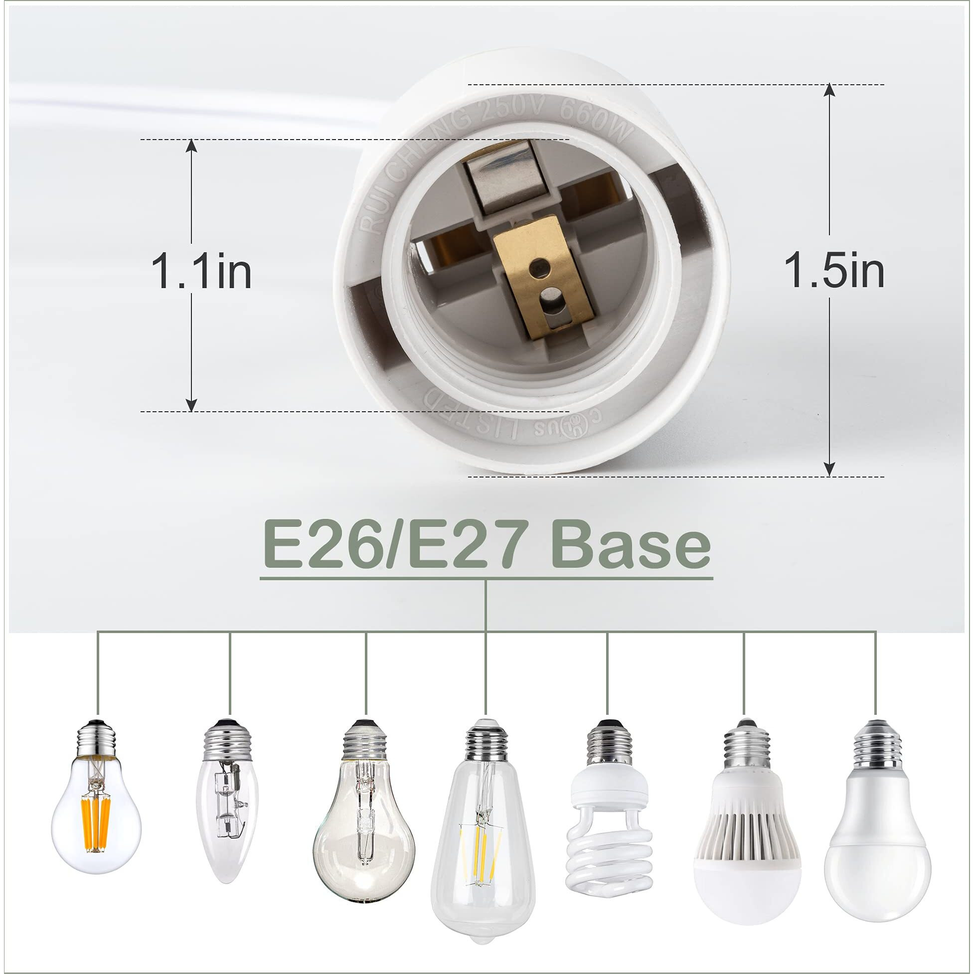 Jackyled Extension Hanging Lantern Cord Cable Ul 12Ft E26 E27 Socket On/Off Switch Plug In Pendant Lighting For Kitchen Bedroom Plant Growth Light