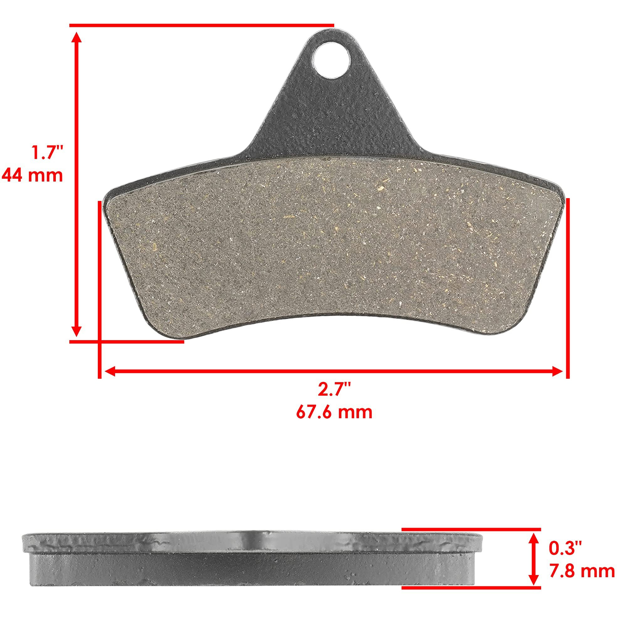 Caltric Brake Pads Compatible With Arctic Cat 250 300 400 500 2X4 4X4 Arctic Cat Front Rear 1998-2004