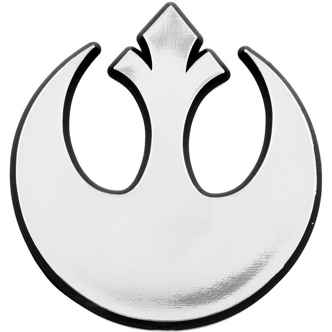 Sw Rebel Alliance Logo Plastic Auto Emblem - [Silver][3 ' ' X 3 ' ']