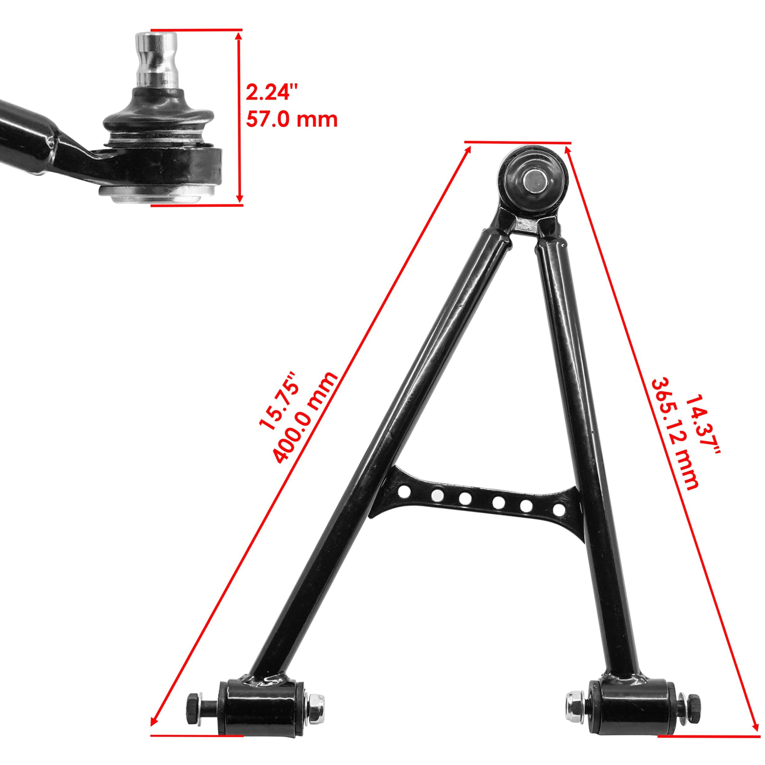 Caltric Front Lower Right And Left A-Arms Compatible With Yamaha Grizzly 660 Yfm660F 4X4 2003-2008